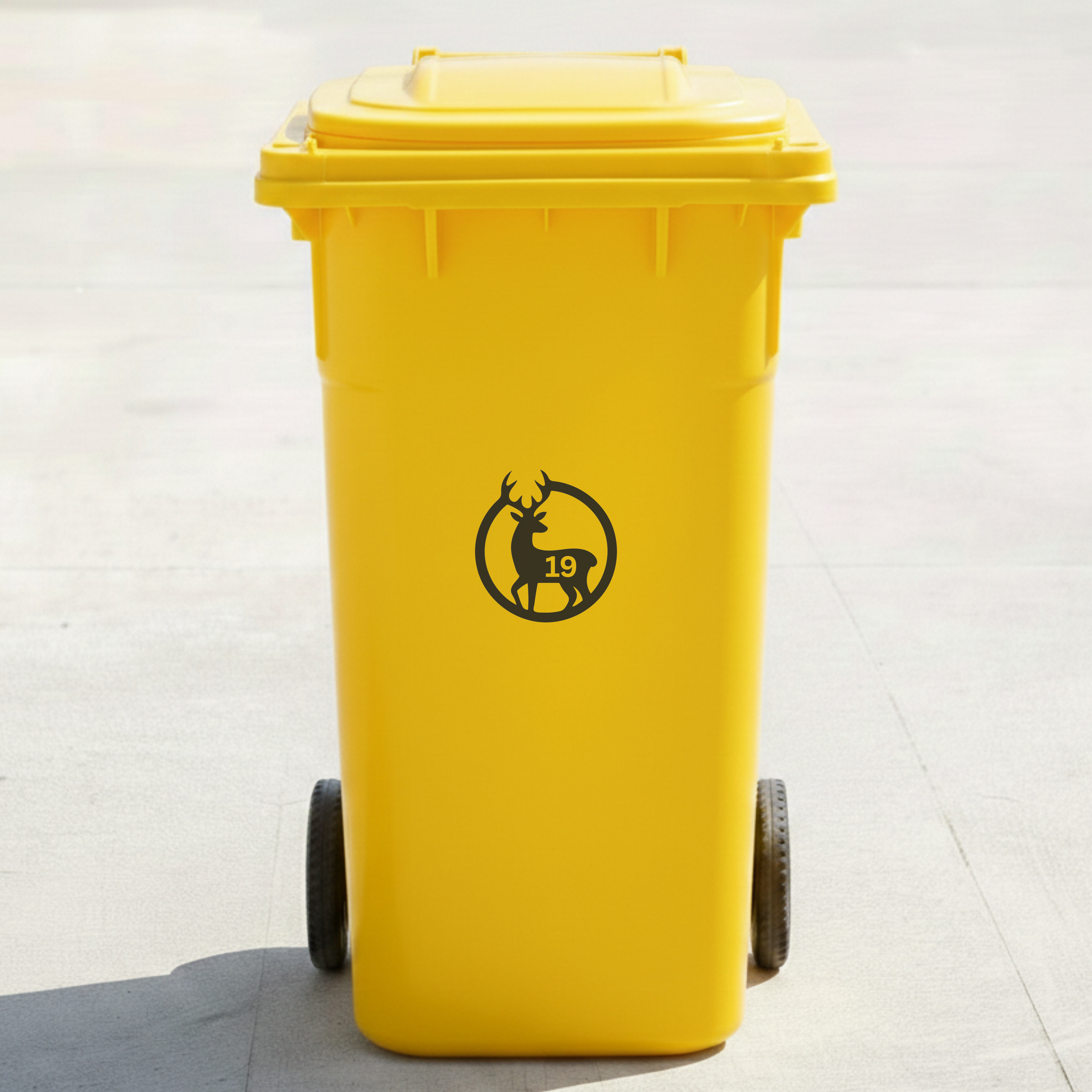 Deer Bin Decal Sticker with Personalised House Number