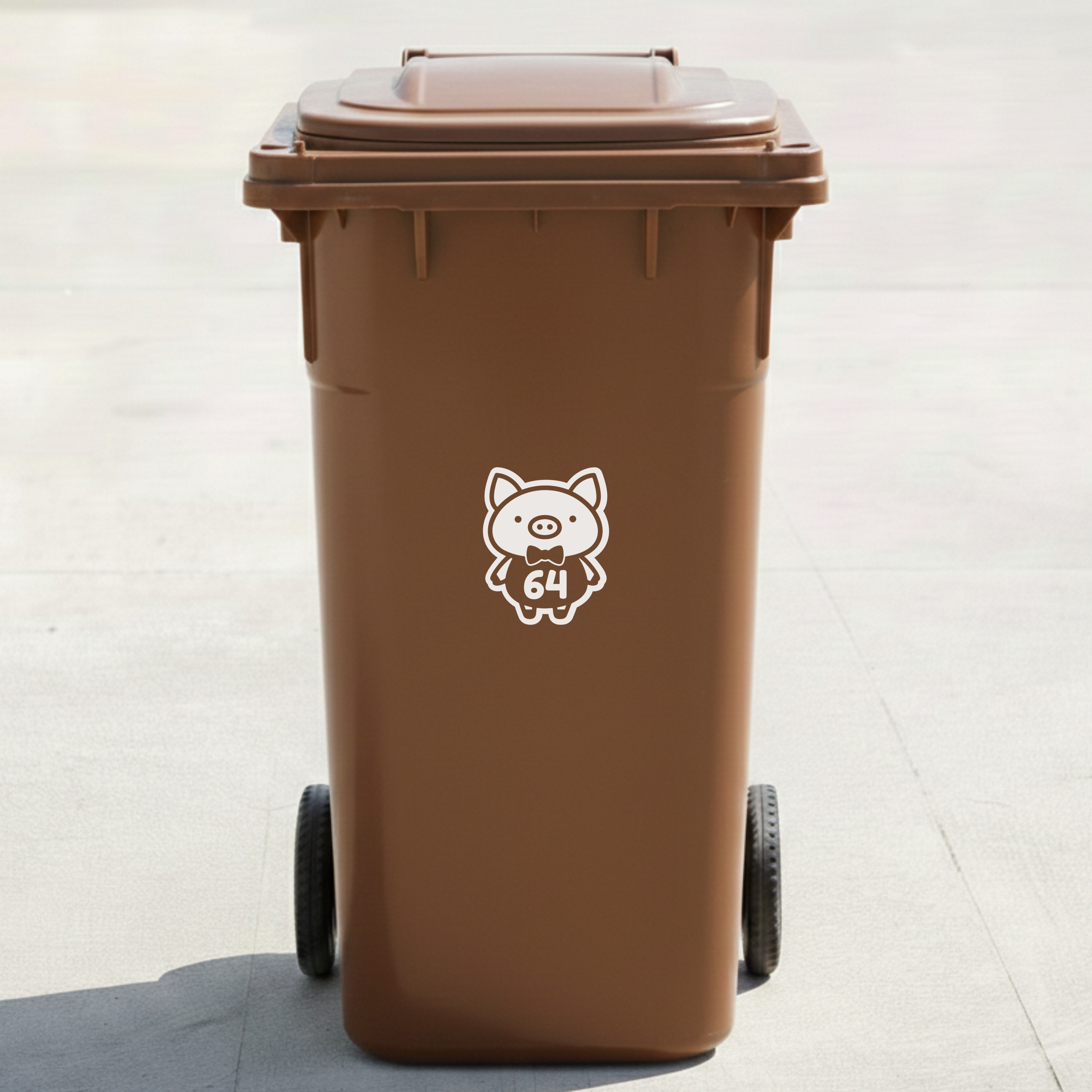 Piggy Bin Decal Sticker with Personalised House Number