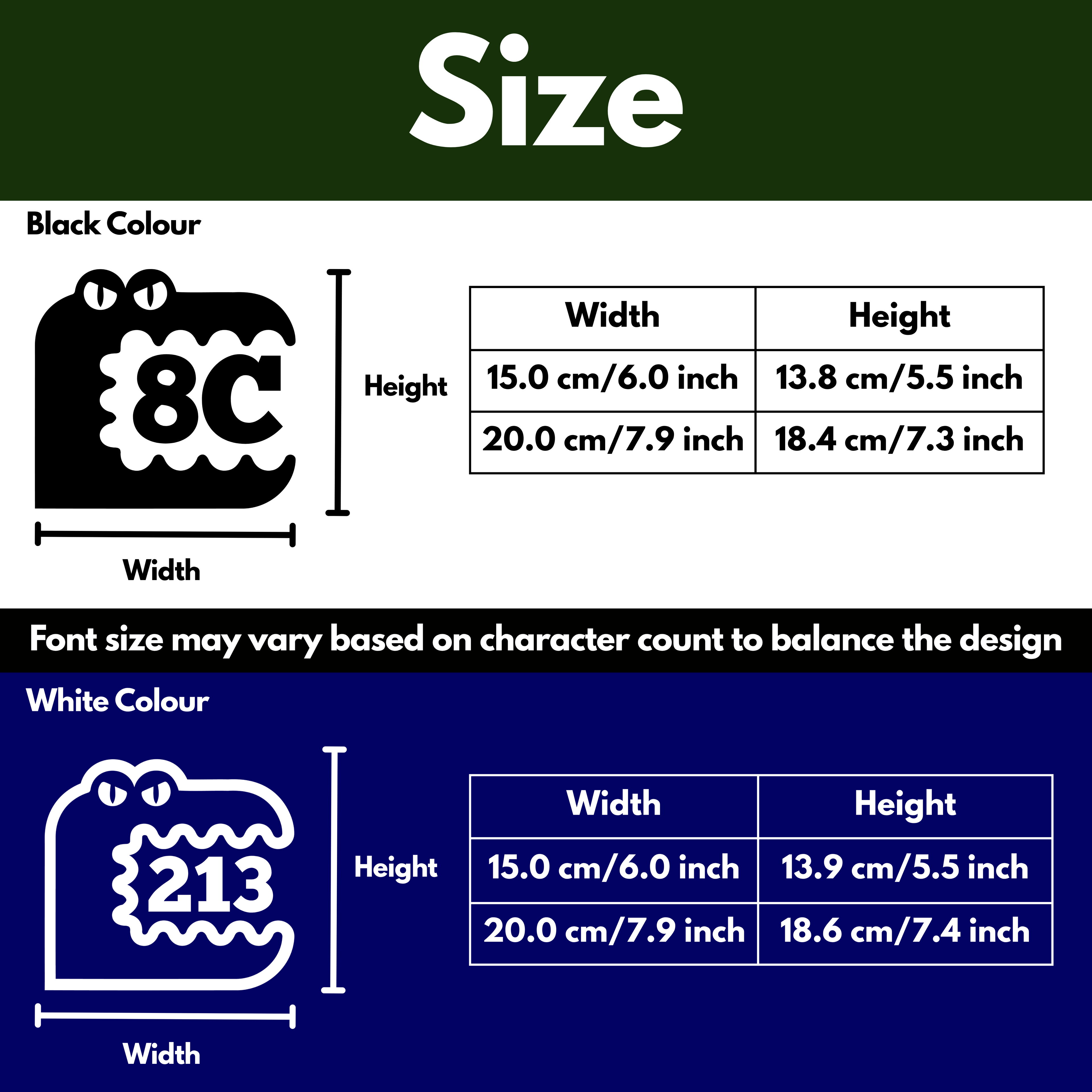 Crocodile Bin Decal Sticker with Personalised House Number