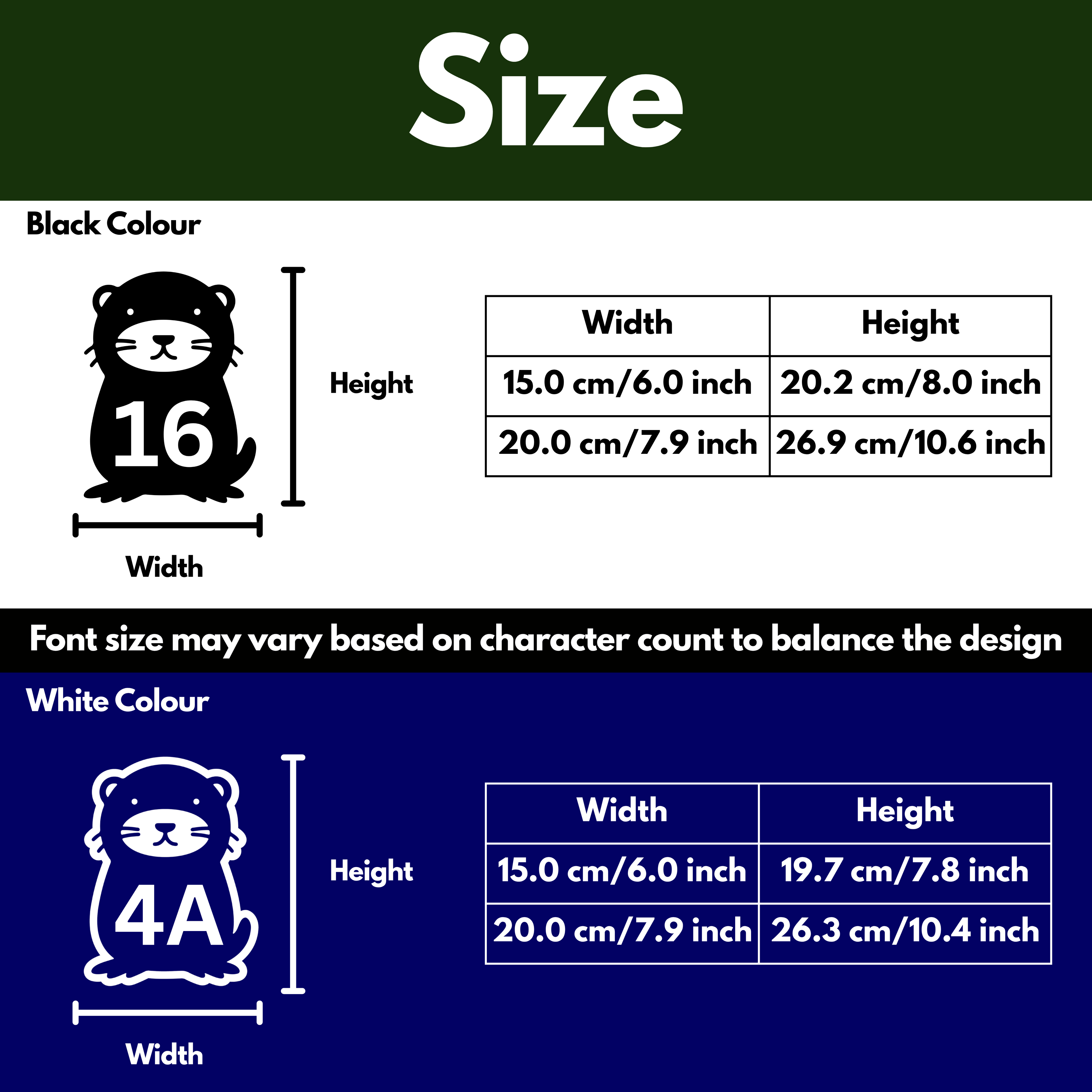 Otter Bin Decal Sticker with Personalised House Number