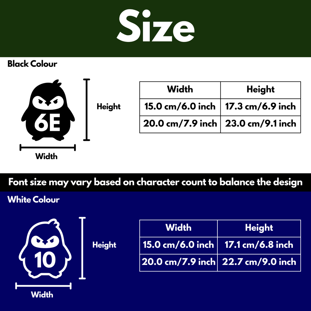 Angry Penguin Bin Decal Sticker with Personalised House Number