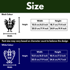 Rooster Bin Decal Sticker with Personalised House Number
