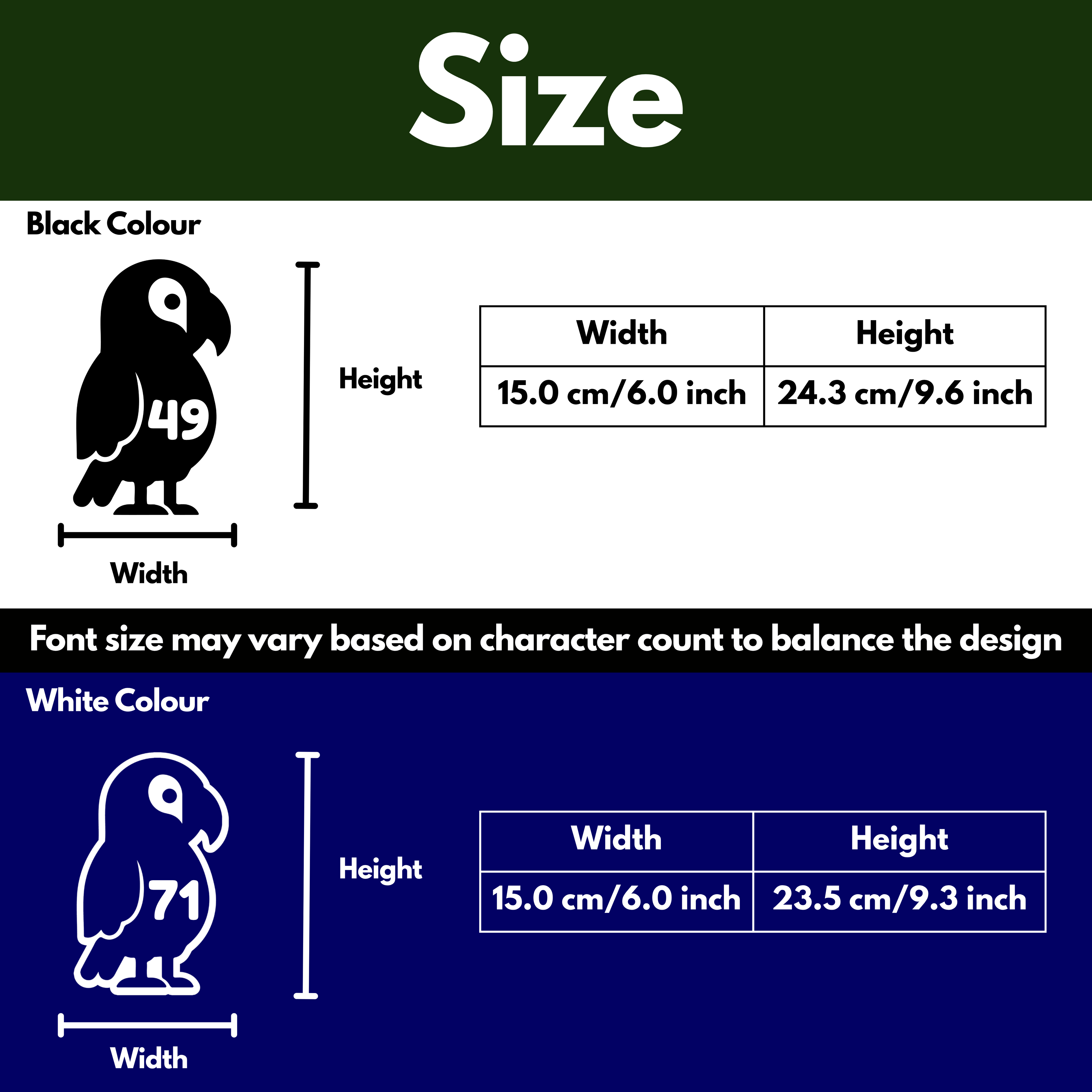 Parrot Bin Decal Sticker with Personalised House Number