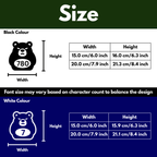 Angry Bear Bin Decal Sticker with Personalised House Number