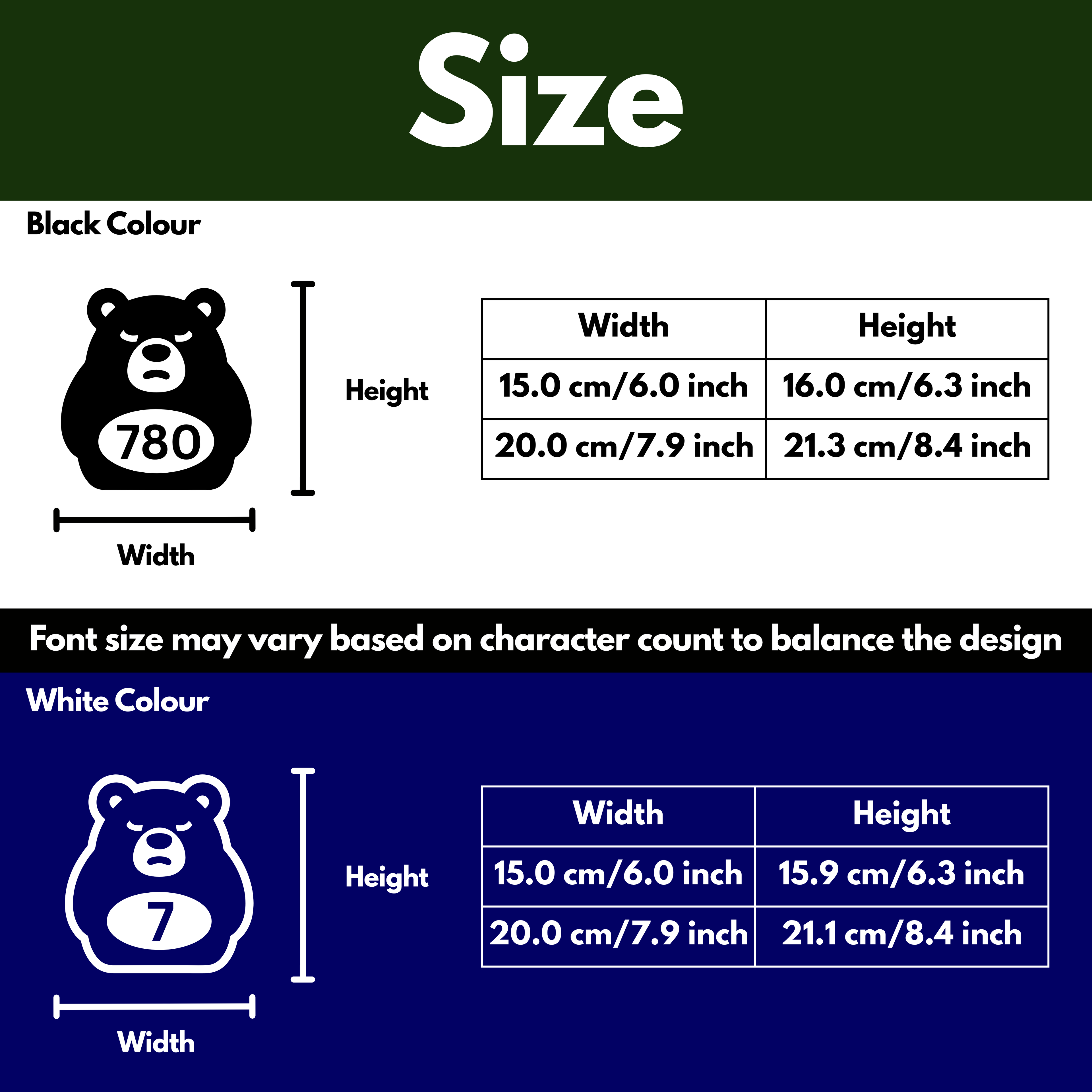 Angry Bear Bin Decal Sticker with Personalised House Number