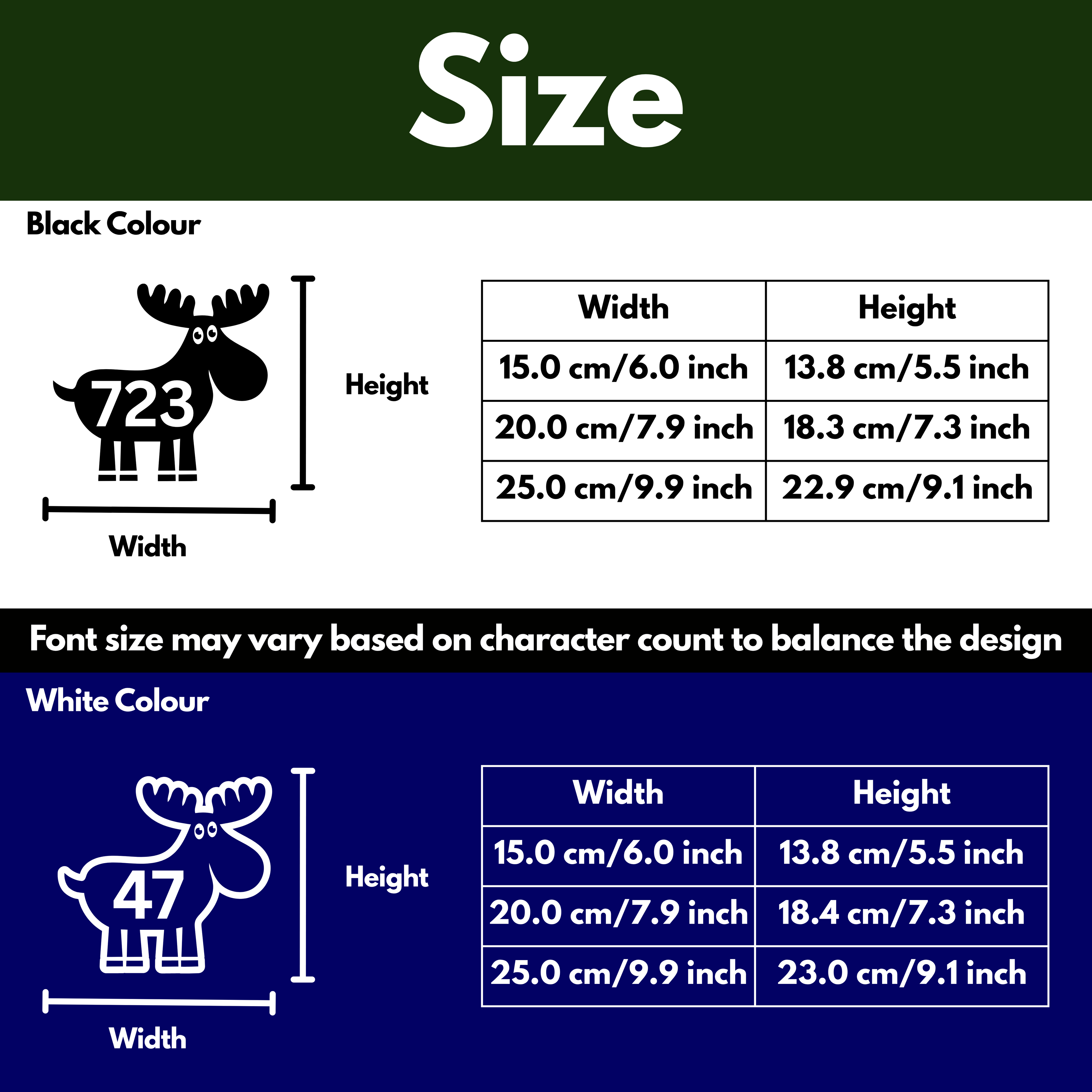 Moose Bin Decal Sticker with Personalised House Number