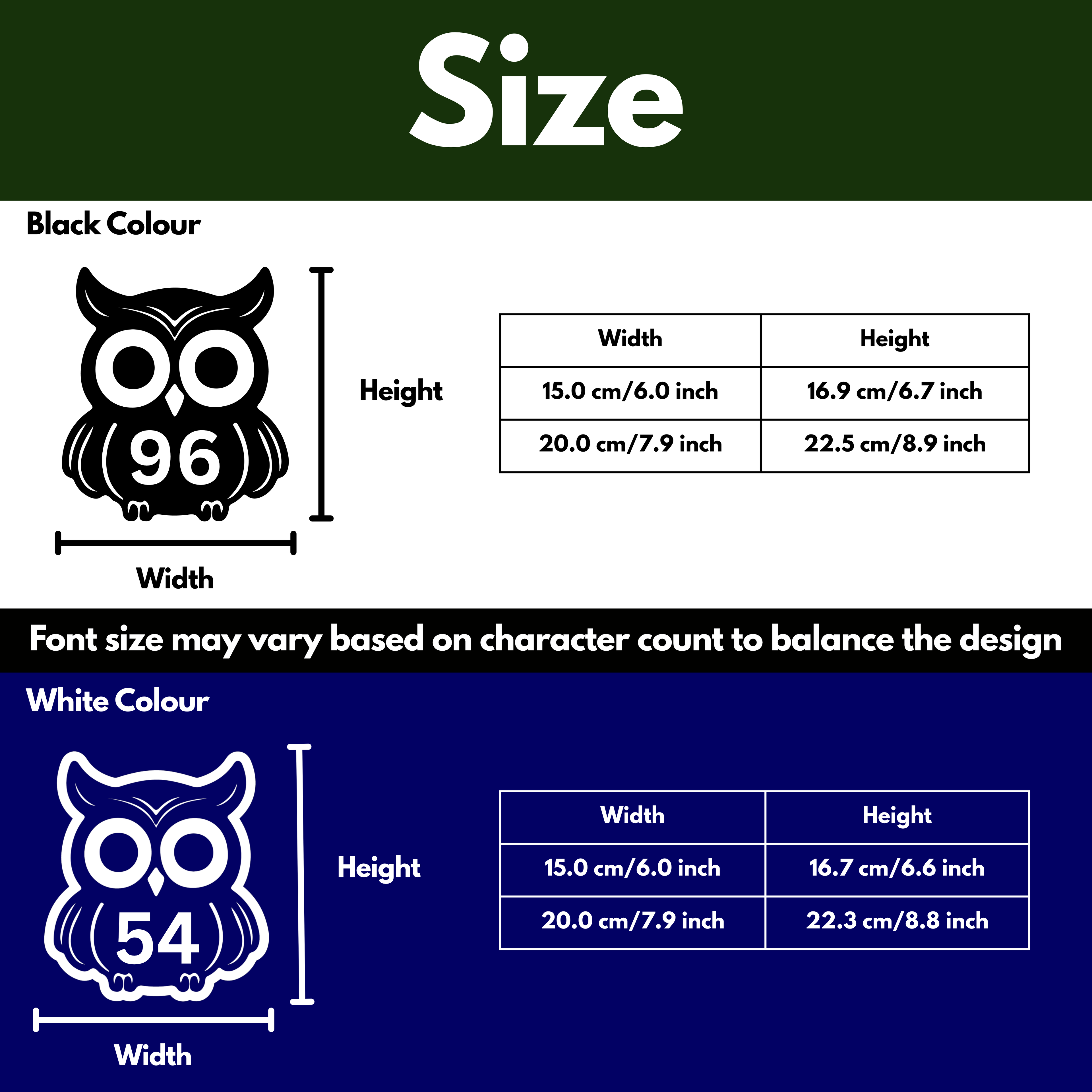 Owl Bin Decal Sticker with Personalised House Number