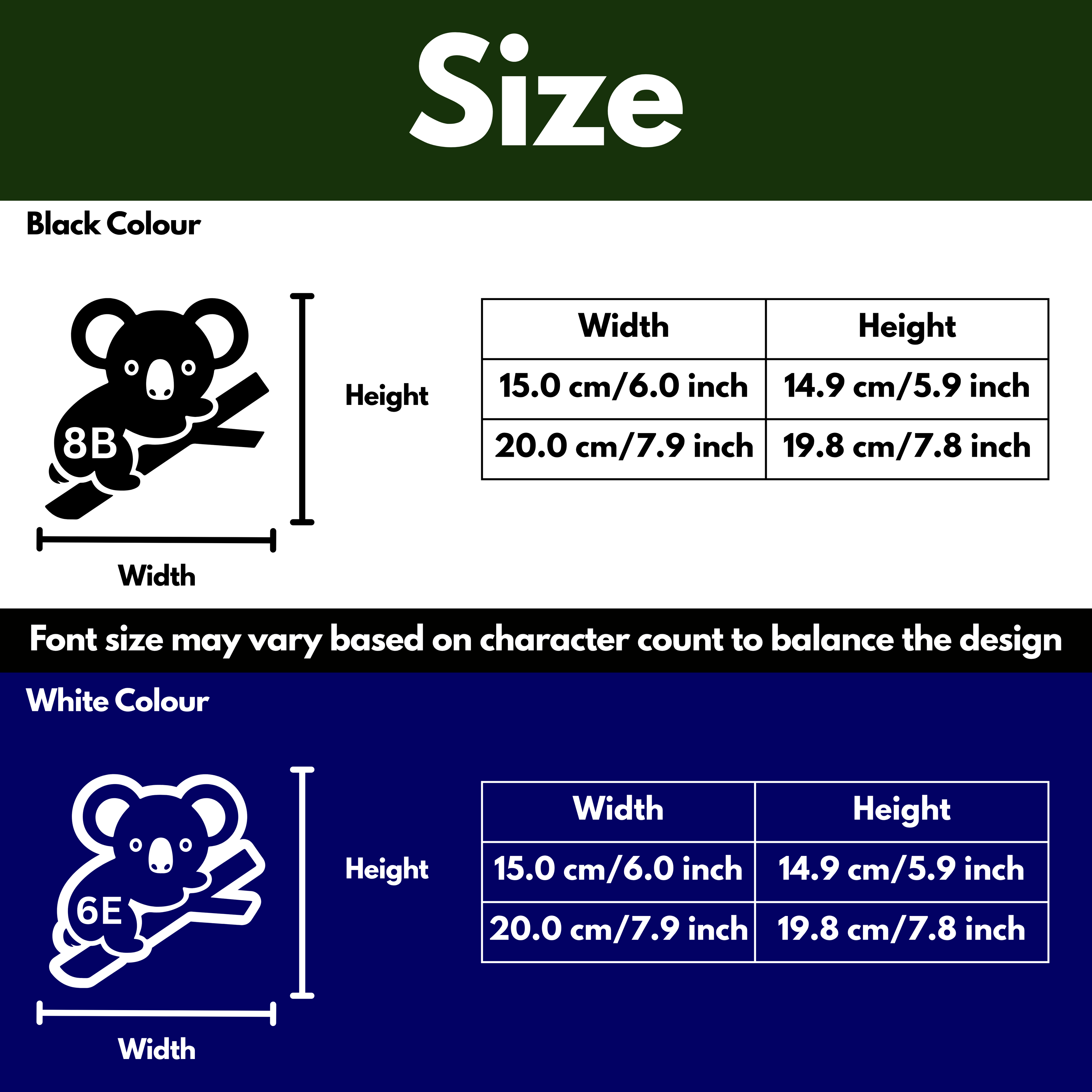 Koala Bin Decal Sticker with Personalised House Number
