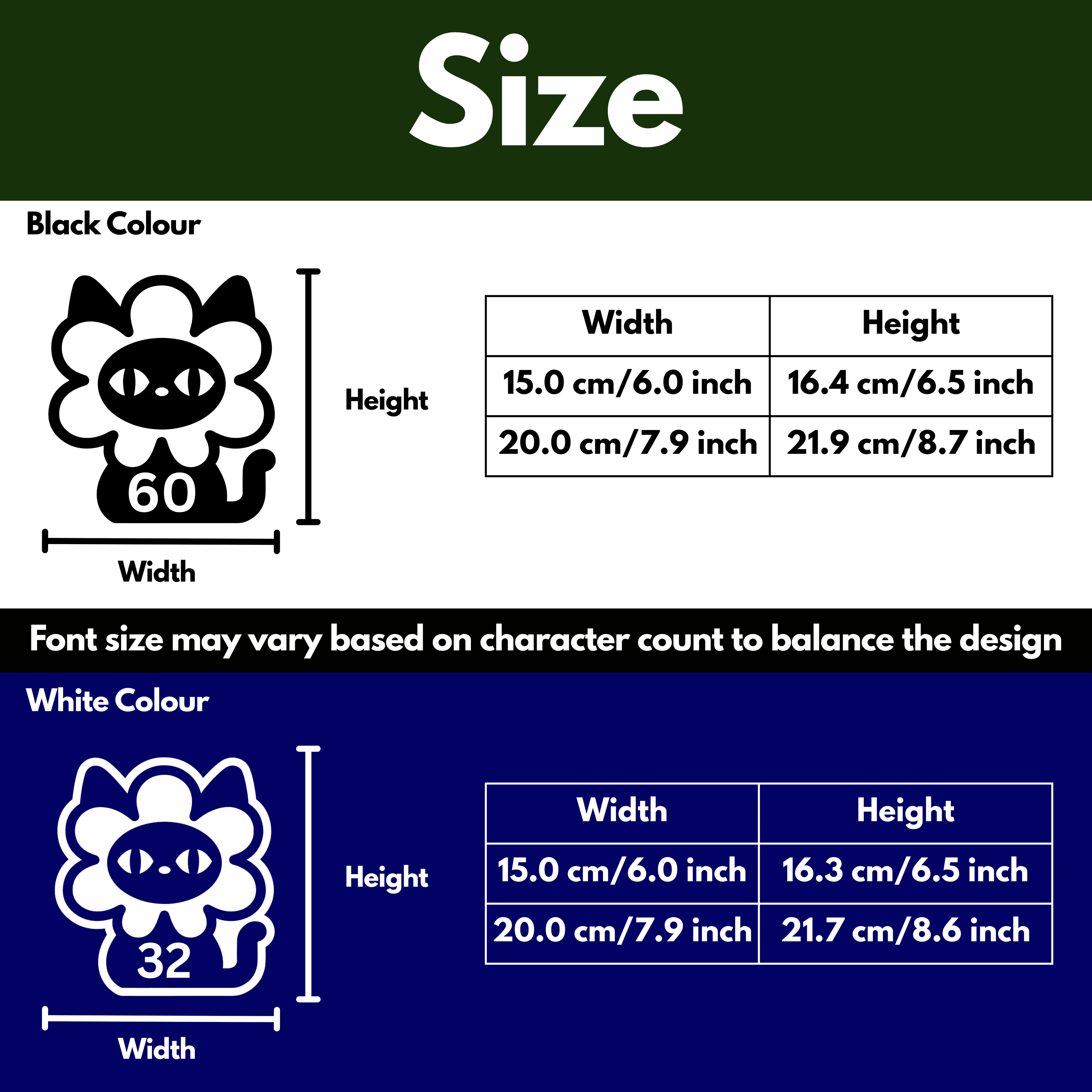 Flower Cat Bin Decal Sticker with Personalised House Number