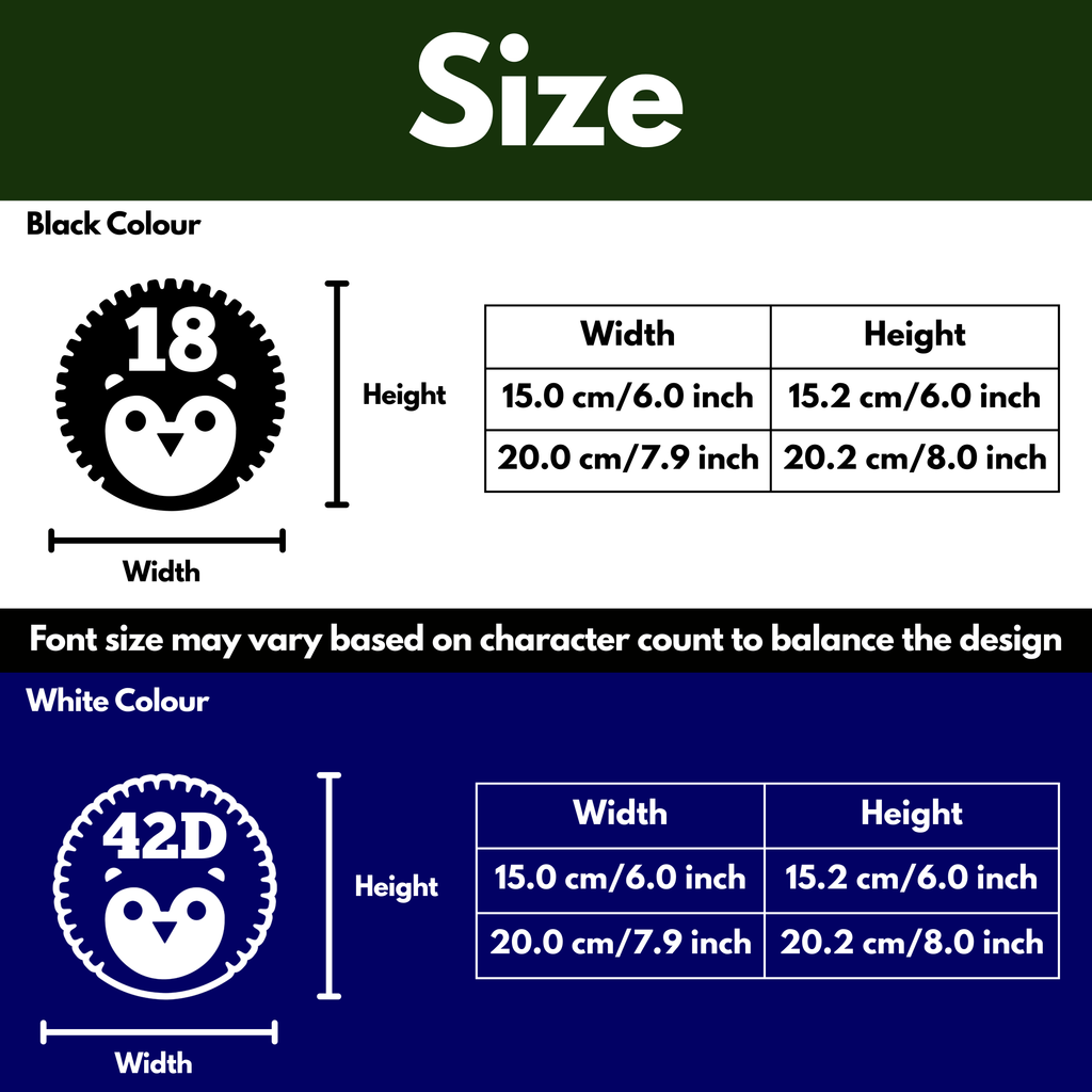 Hedgehog Bin Decal Sticker with Personalised House Number