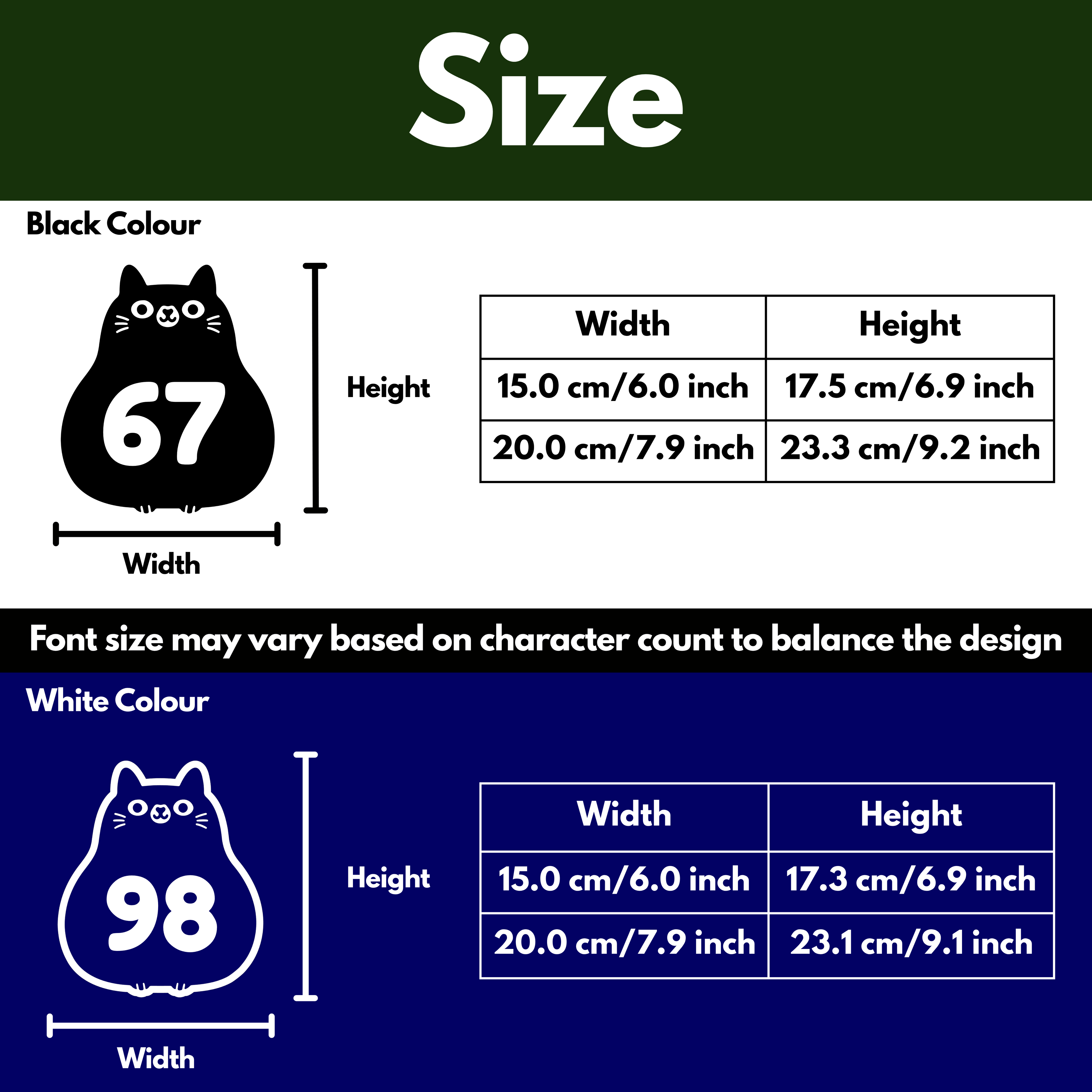Cat Bin Decal Sticker with Personalised House Number
