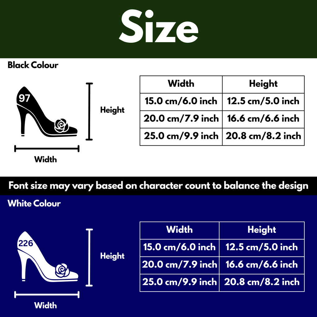 High Heel Bin Decal Sticker with Personalised House Number