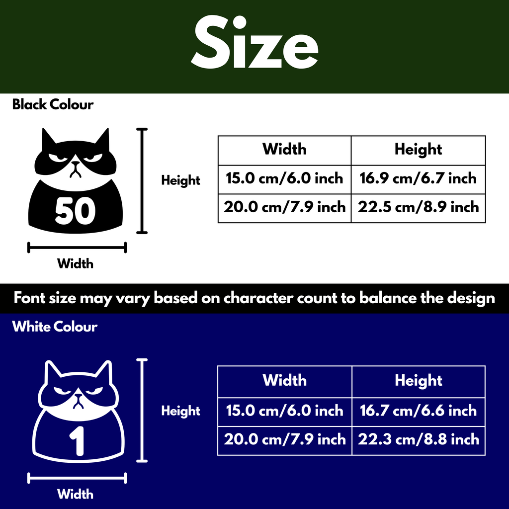 Grumpy Cat Bin Decal Sticker with Personalised House Number