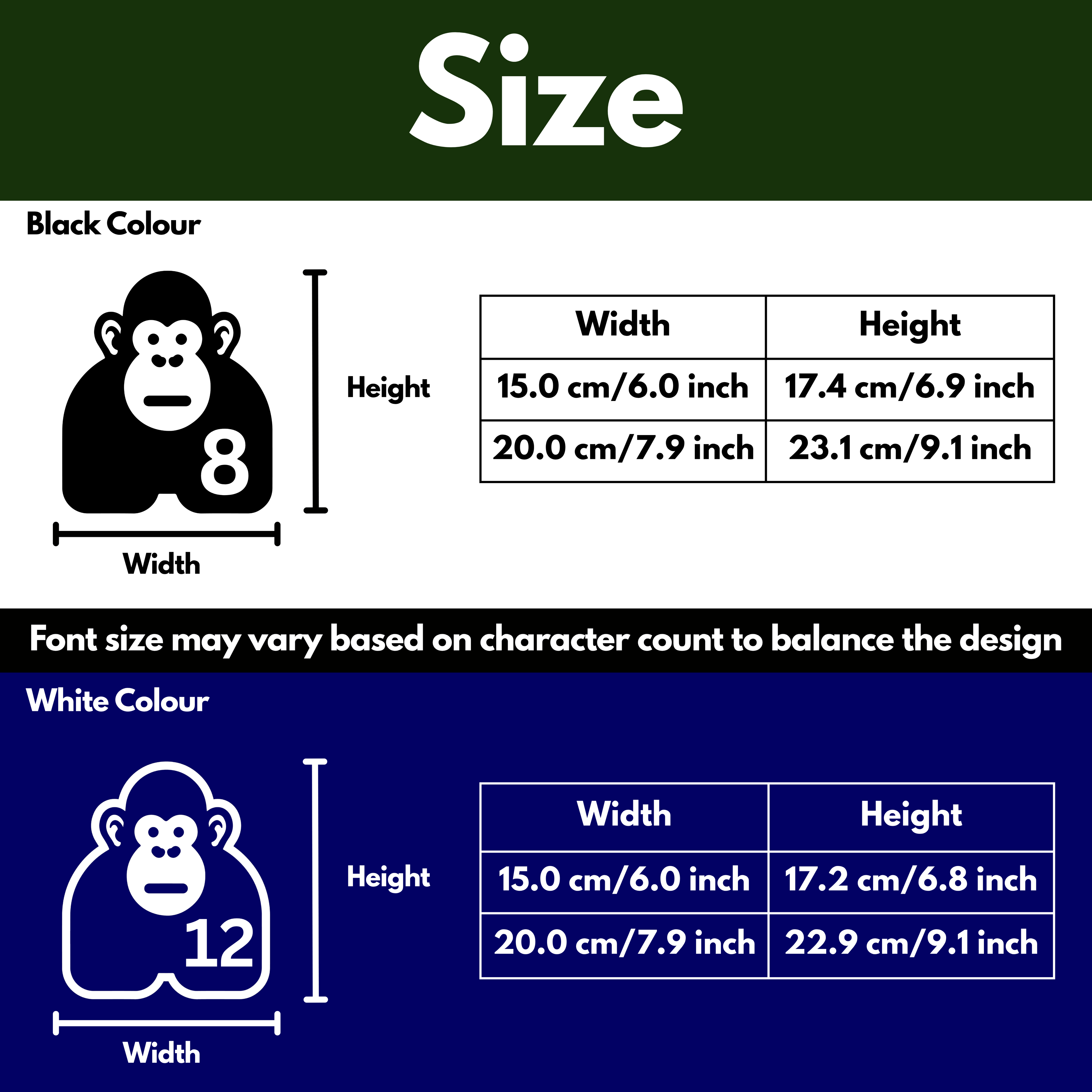 Gorilla Bin Decal Sticker with Personalised House Number