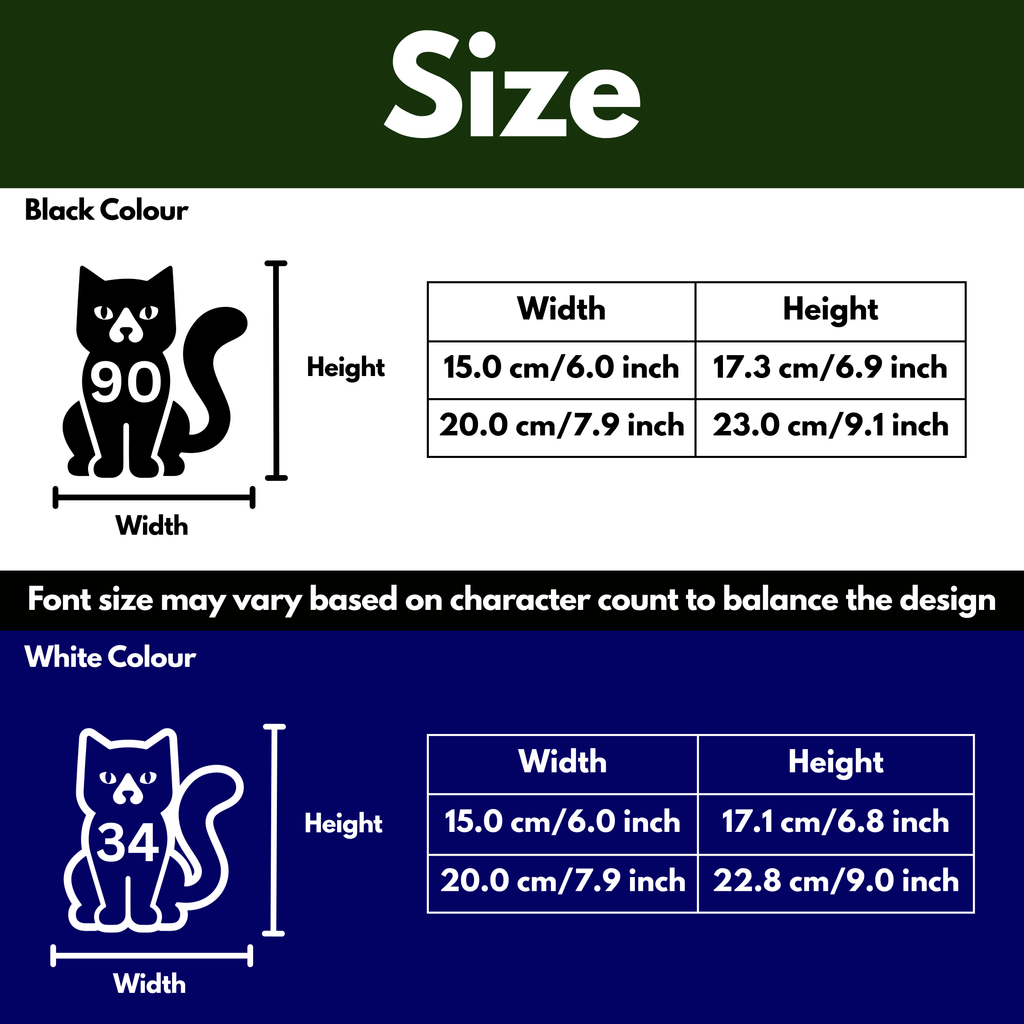 Cat Bin Decal Sticker with Personalised House Number