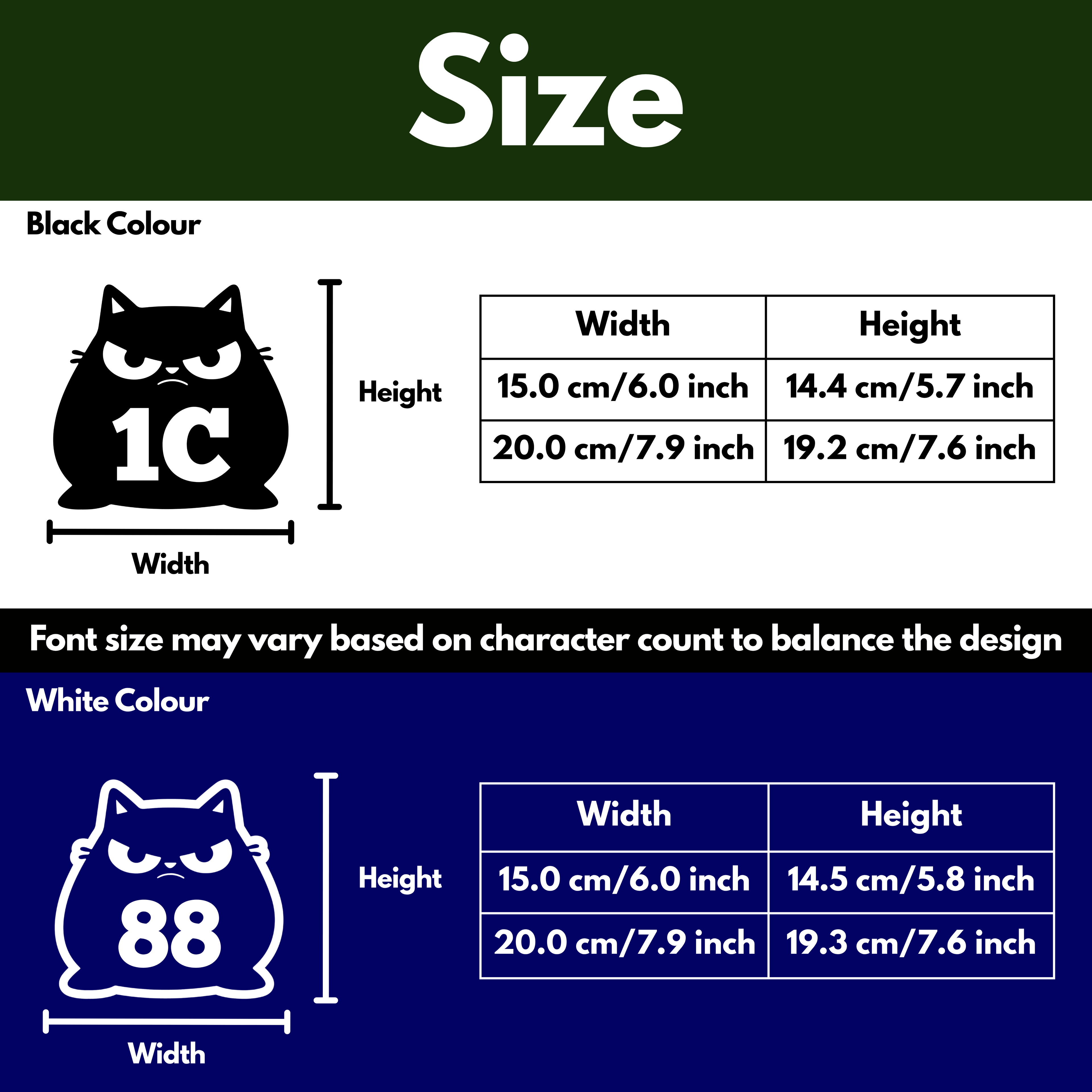 Angry Cat Bin Decal Sticker with Personalised House Number