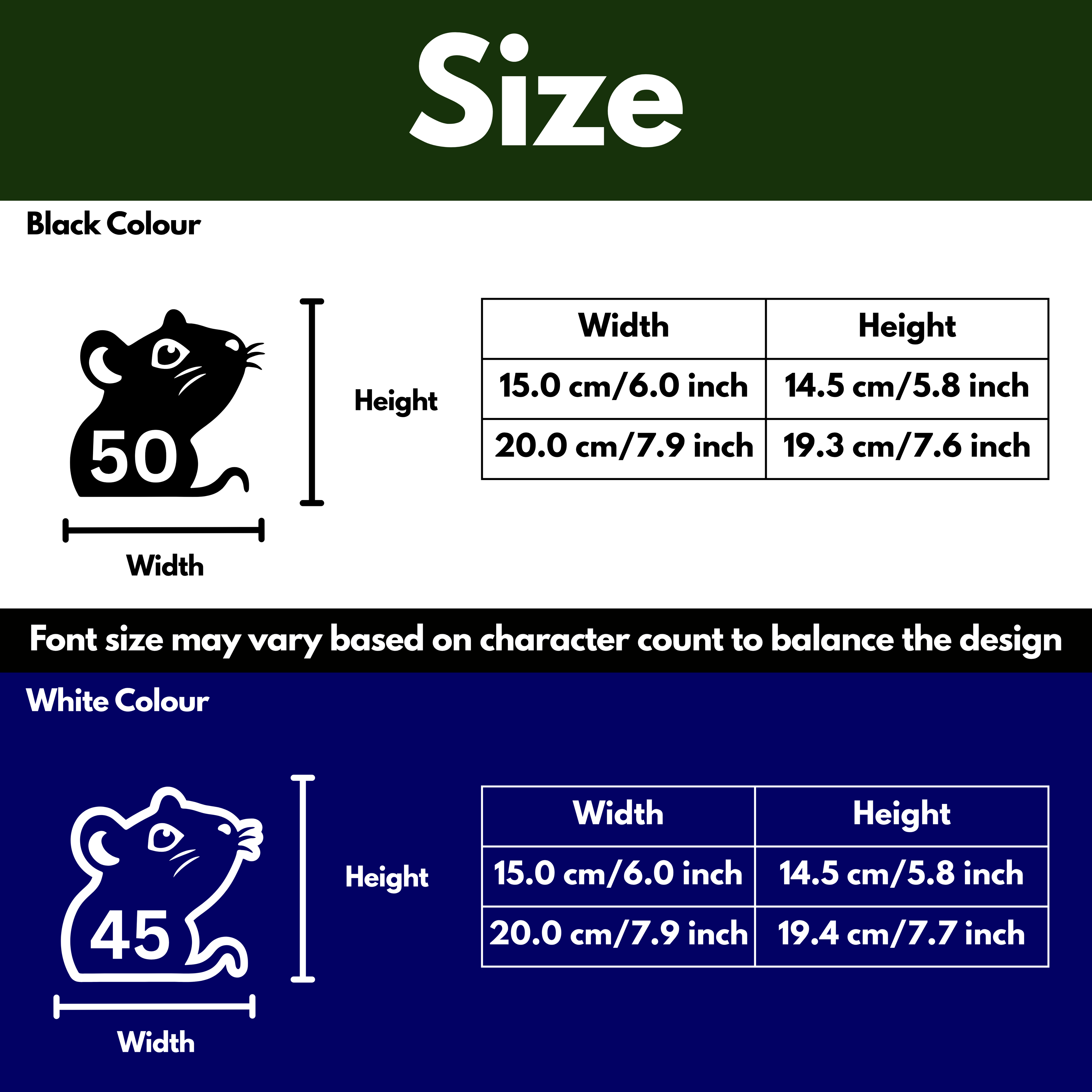 Mouse Bin Decal Sticker with Personalised House Number