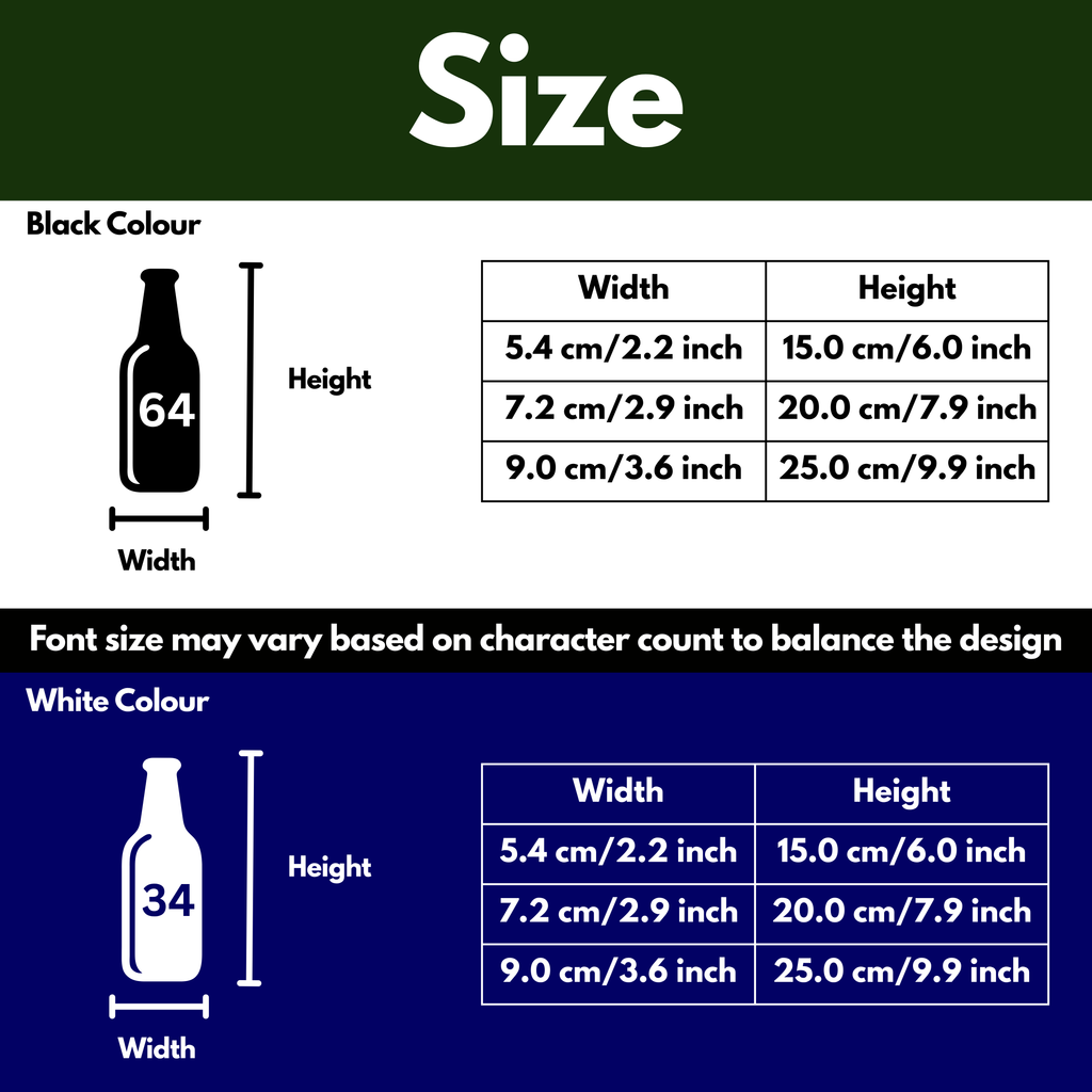 Beer Bottle Bin Decal Sticker with Personalised House Number