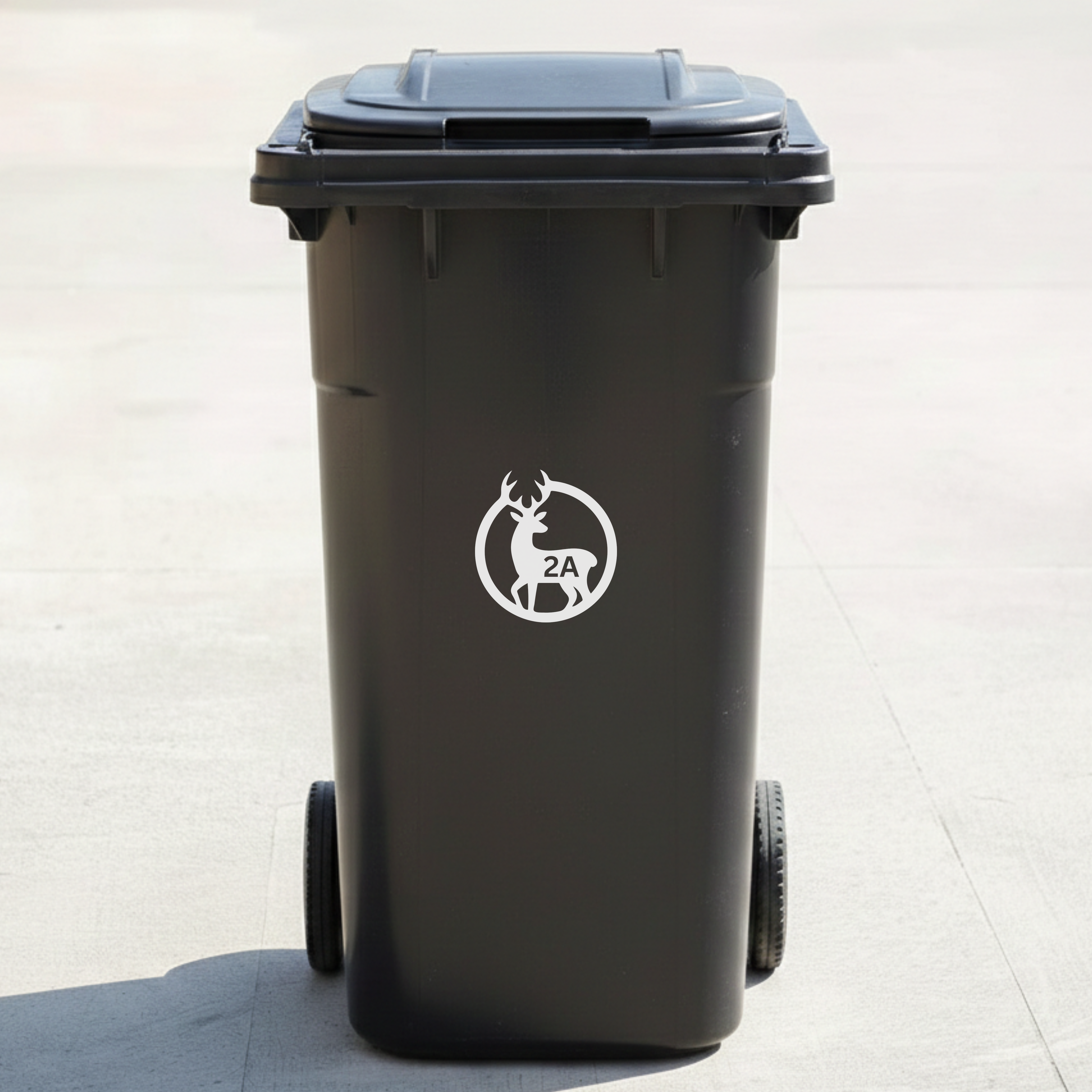 Deer Bin Decal Sticker with Personalised House Number