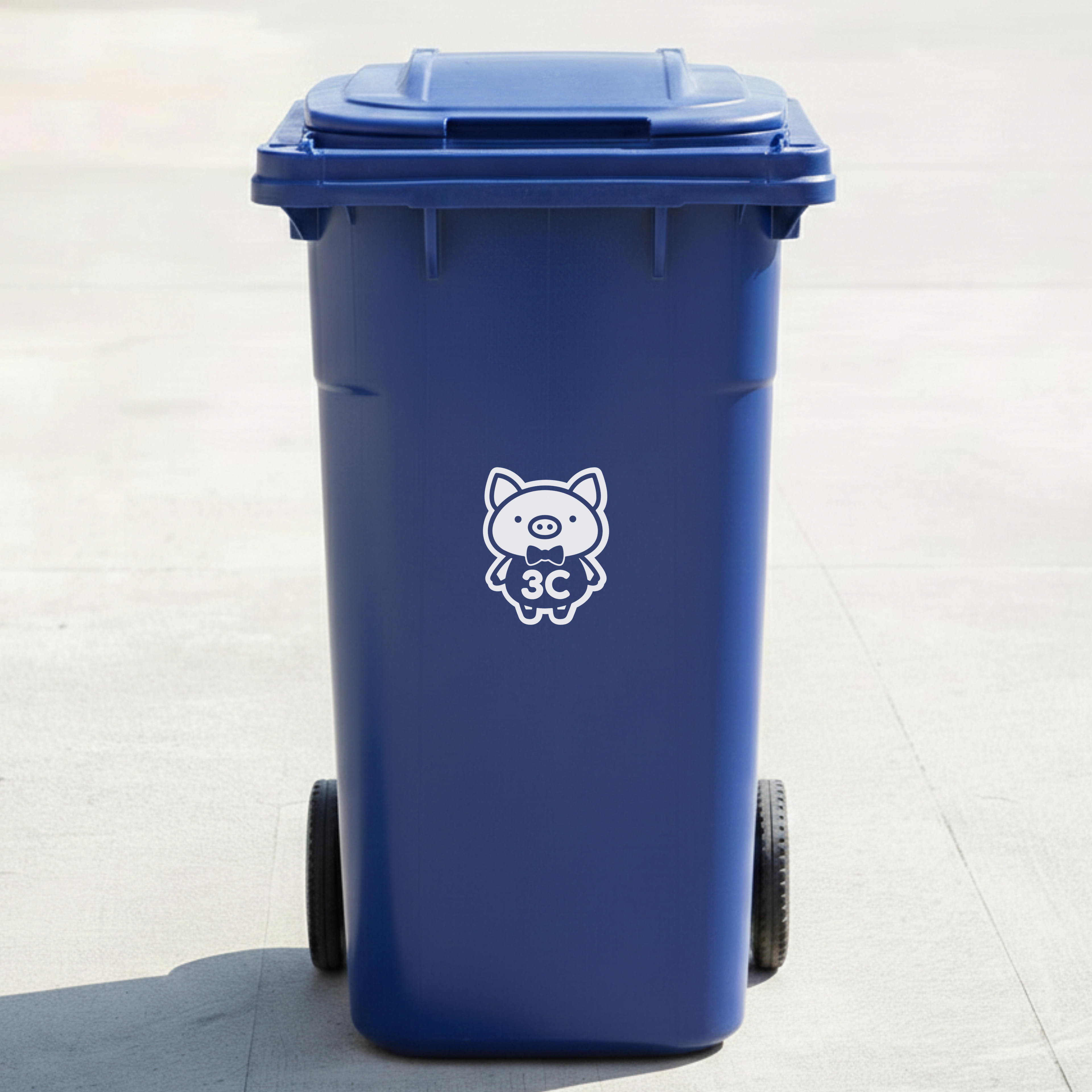 Piggy Bin Decal Sticker with Personalised House Number