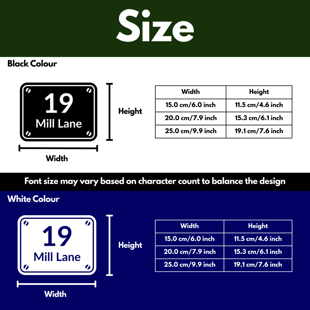 Sign Board Bin Decal Sticker with Personalised House Number