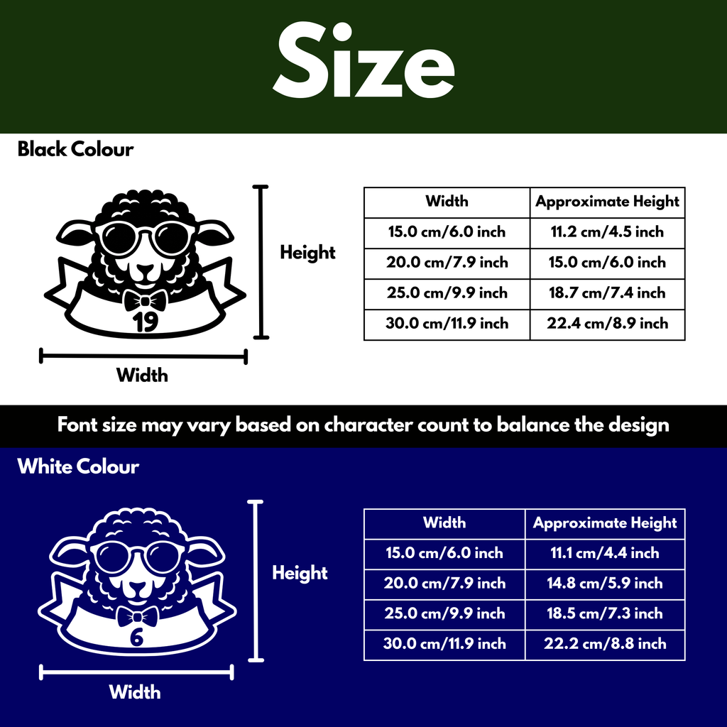 Sheep Bin Decal Sticker with Personalised House Number