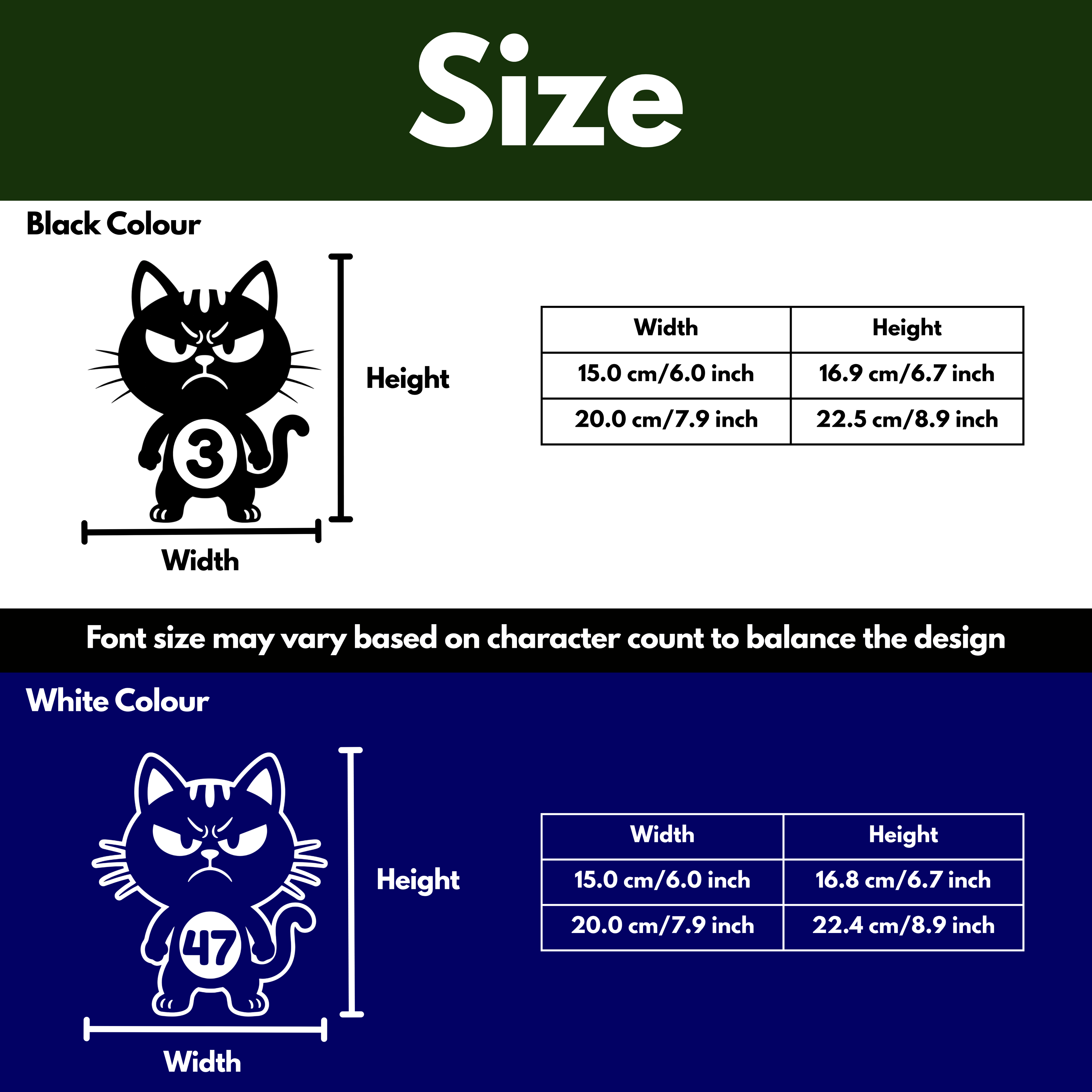 Angry Cat Bin Decal Sticker with Personalised House Number