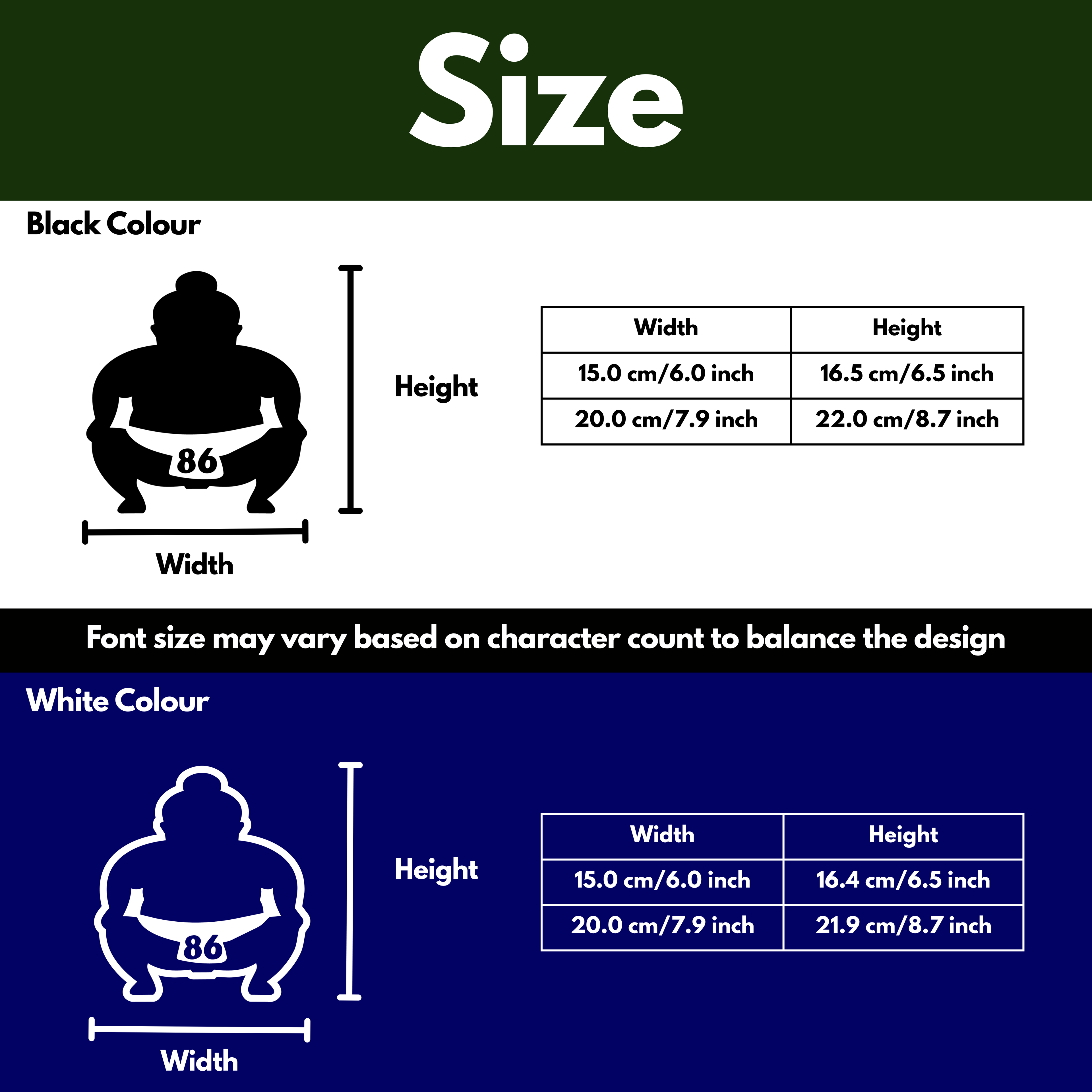 Japanese Sumo Bin Decal Sticker with Personalised House Number