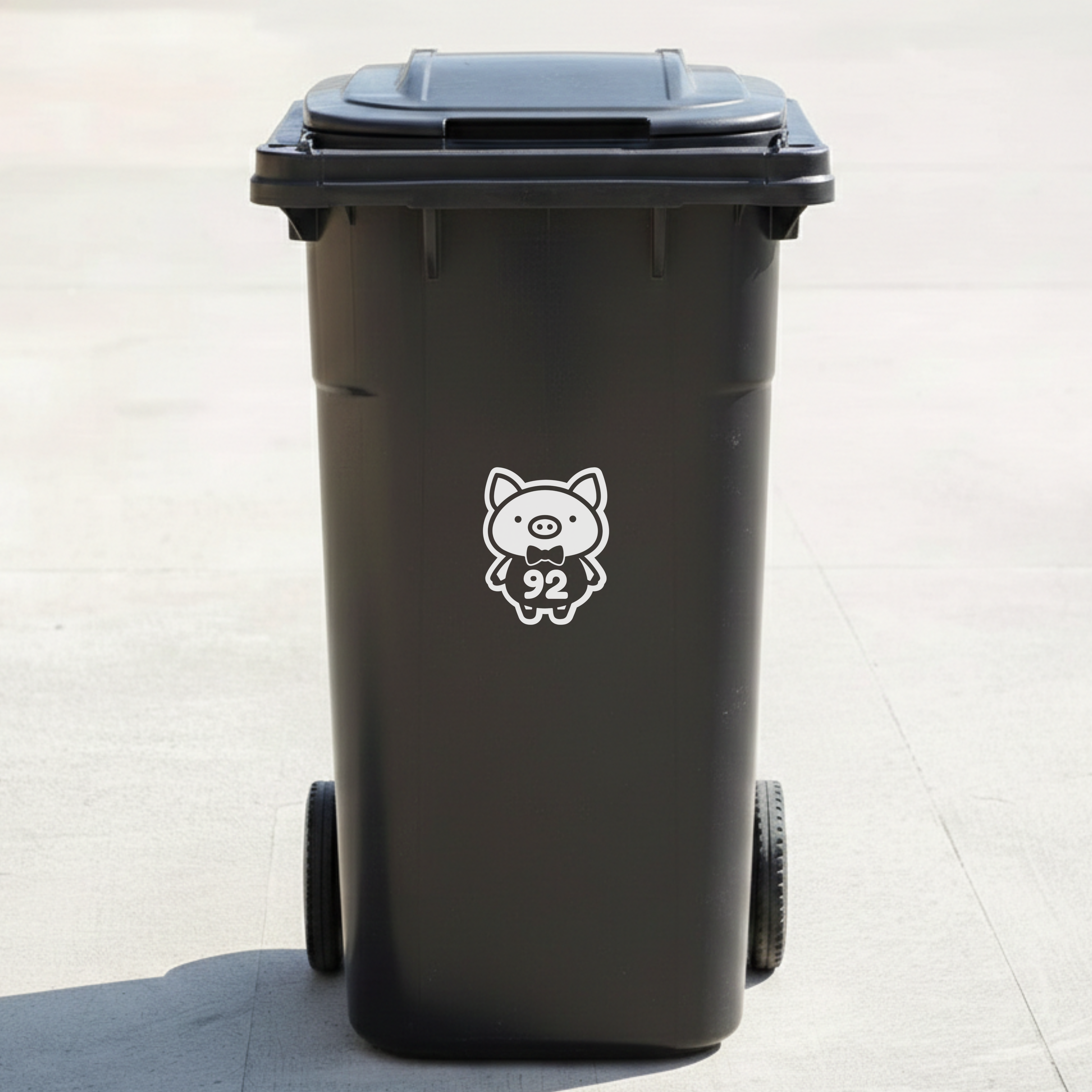 Piggy Bin Decal Sticker with Personalised House Number