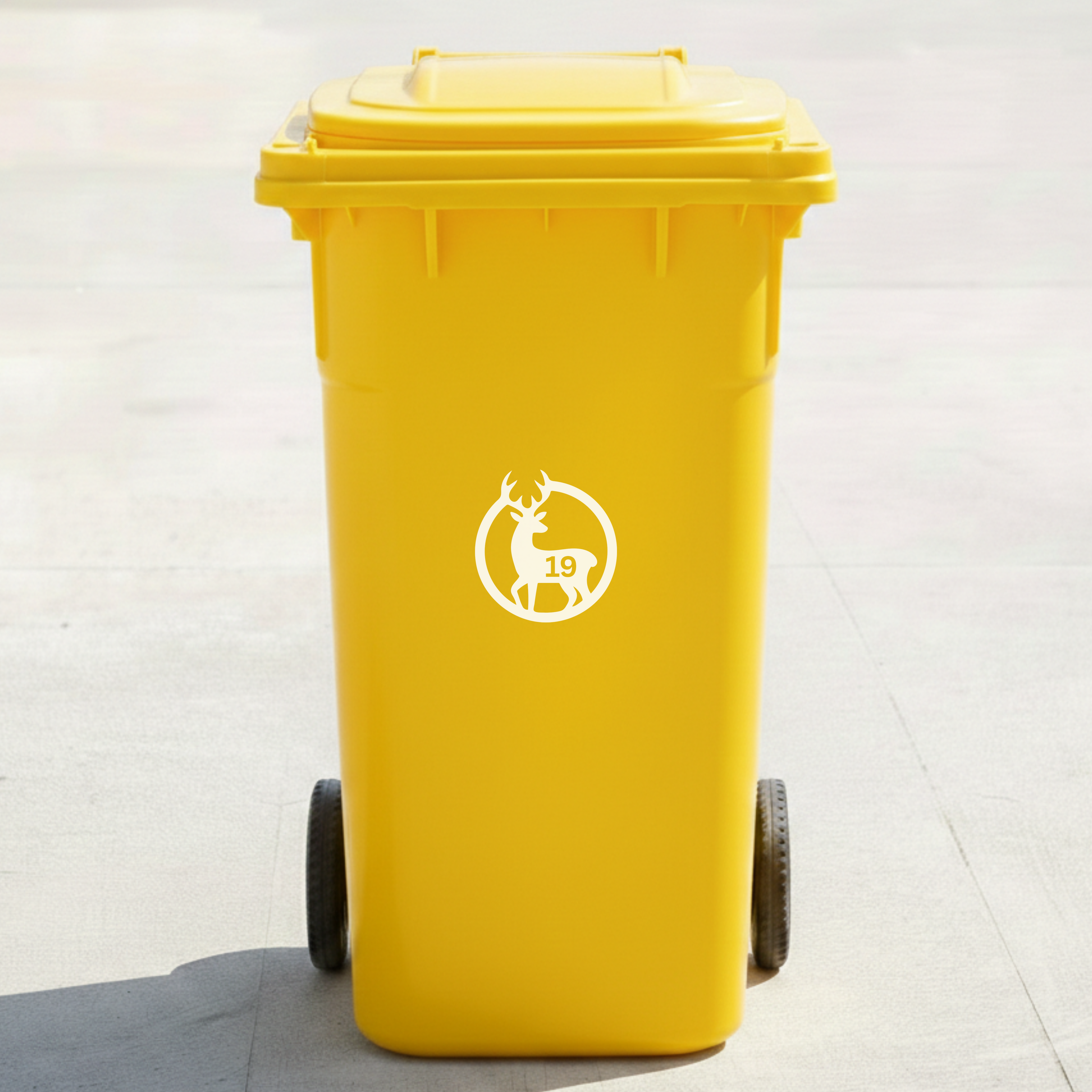 Deer Bin Decal Sticker with Personalised House Number