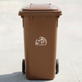 Red Panda Bin Decal Sticker with Personalised House Number