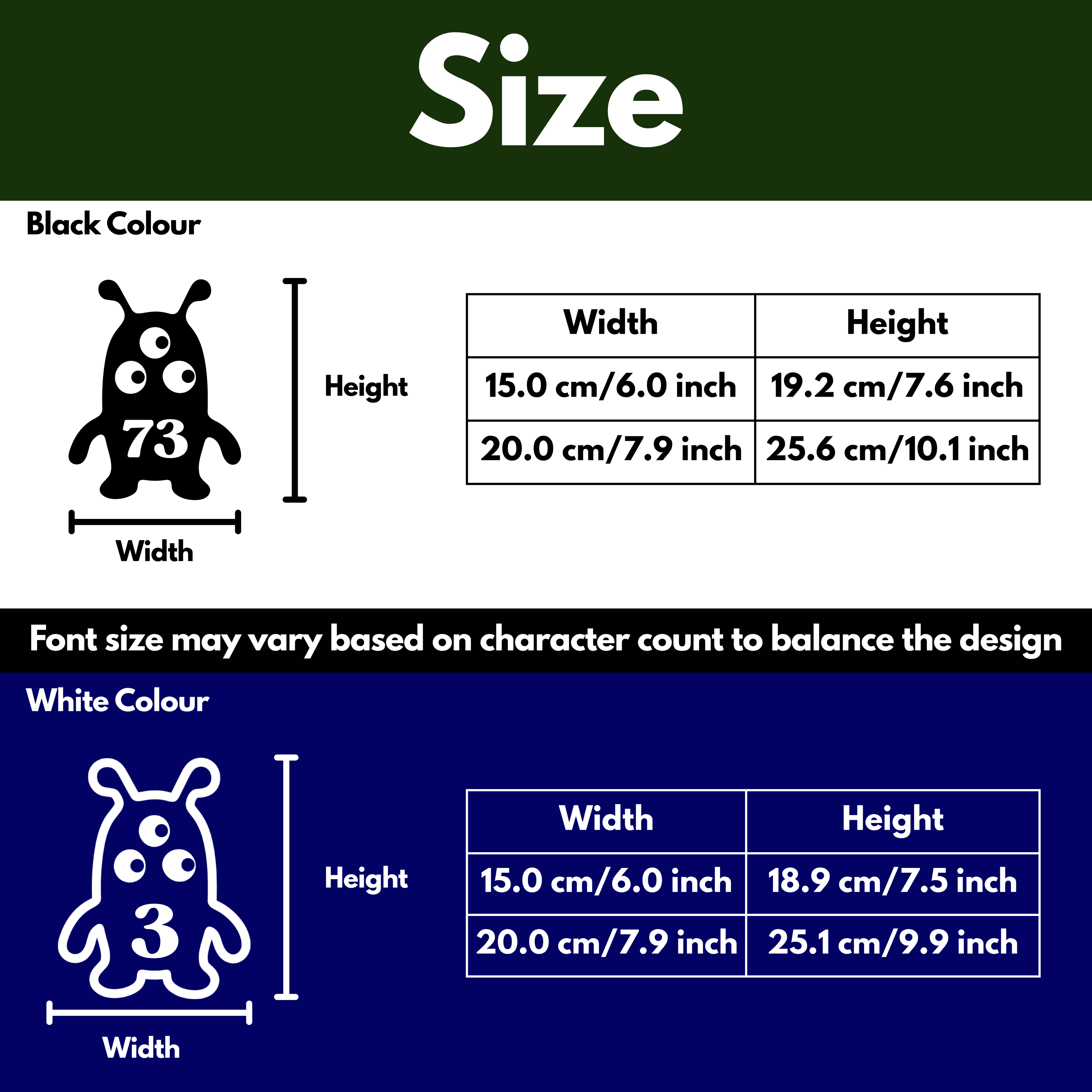 Monster Bin Decal Sticker with Personalised House Number