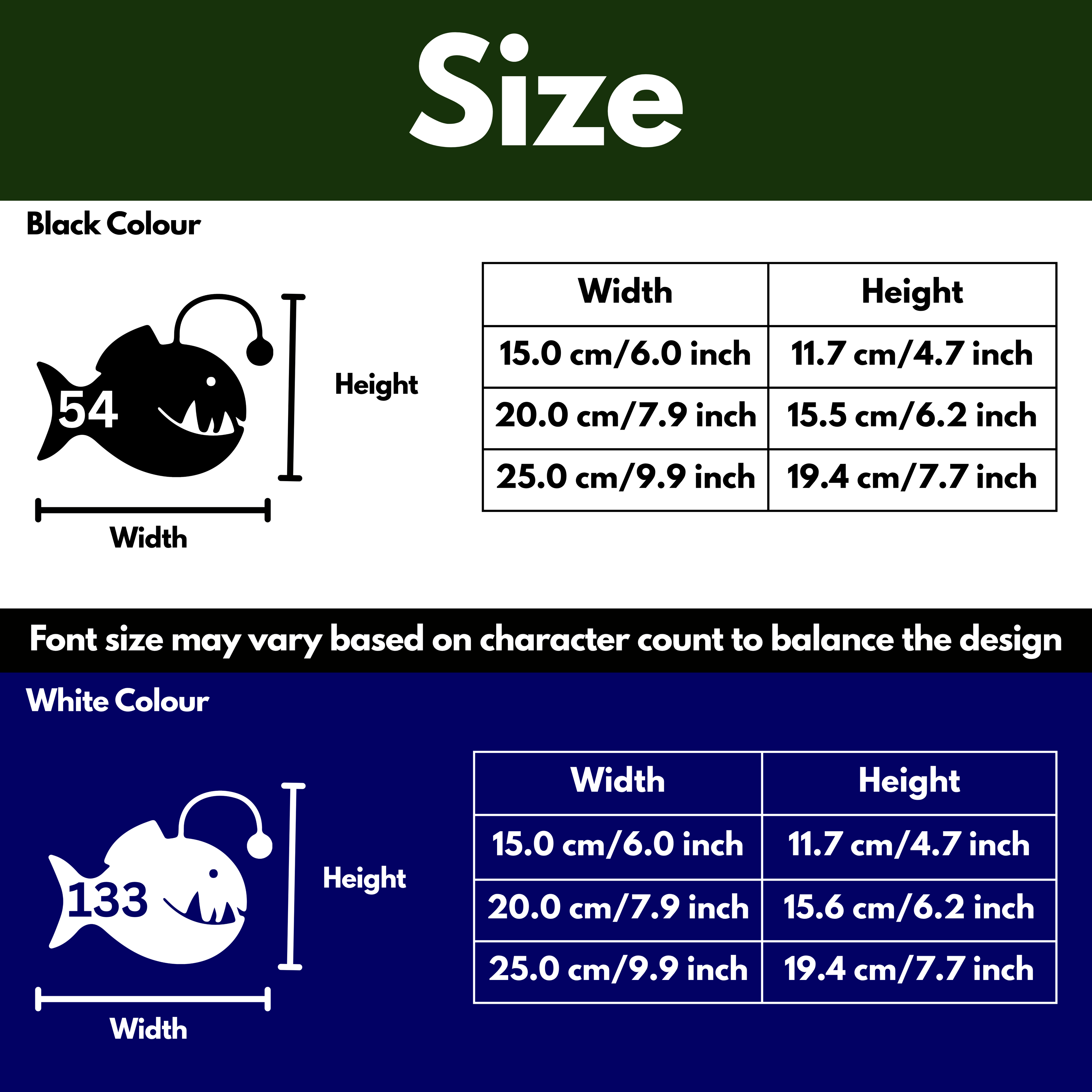 Anglerfish Bin Decal Sticker with Personalised House Number