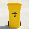 Bear Bin Decal Sticker with Personalised House Number