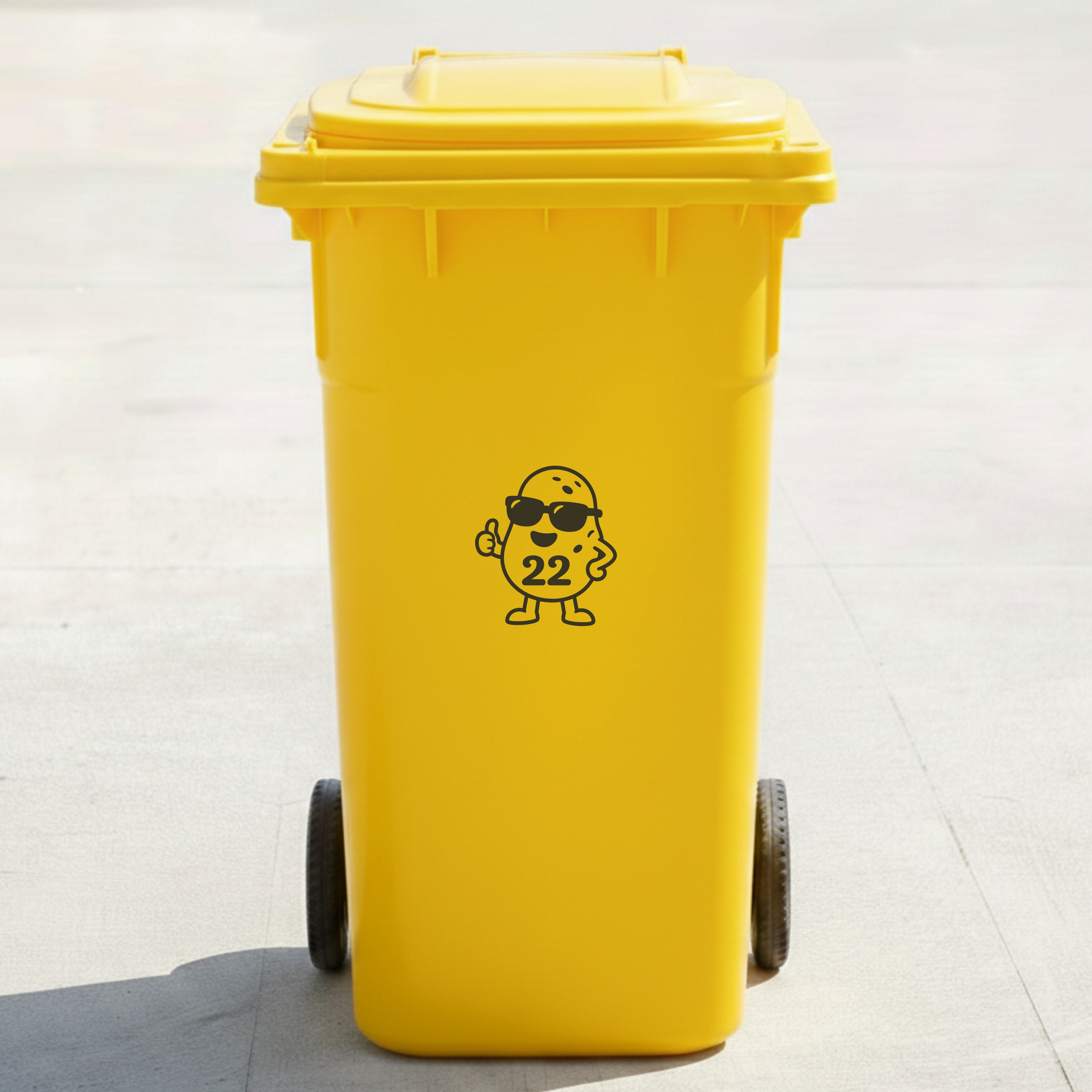 Potato Bin Decal Sticker with Personalised House Number