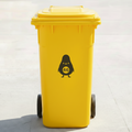 Avocado Bin Decal Sticker with Personalised House Number