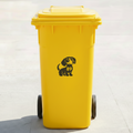 Dachshund Dog Bin Decal Sticker with Personalised House Number