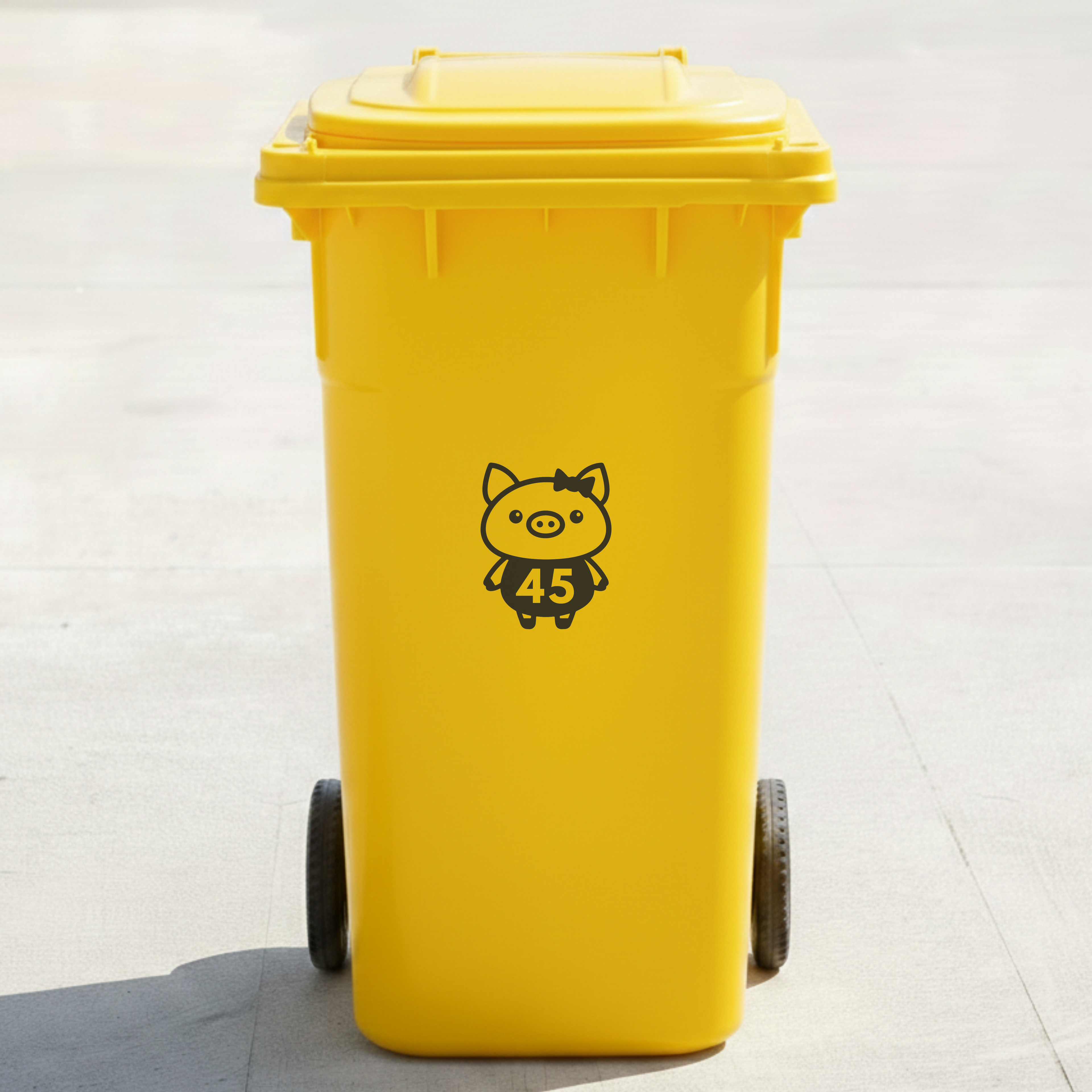 Piggy Bin Decal Sticker with Personalised House Number