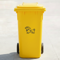 Dachshund Dog Bin Decal Sticker with Personalised House Number