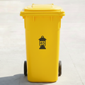Lantern Bin Decal Sticker with Personalised House Number