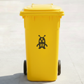 Monster Bin Decal Sticker with Personalised House Number