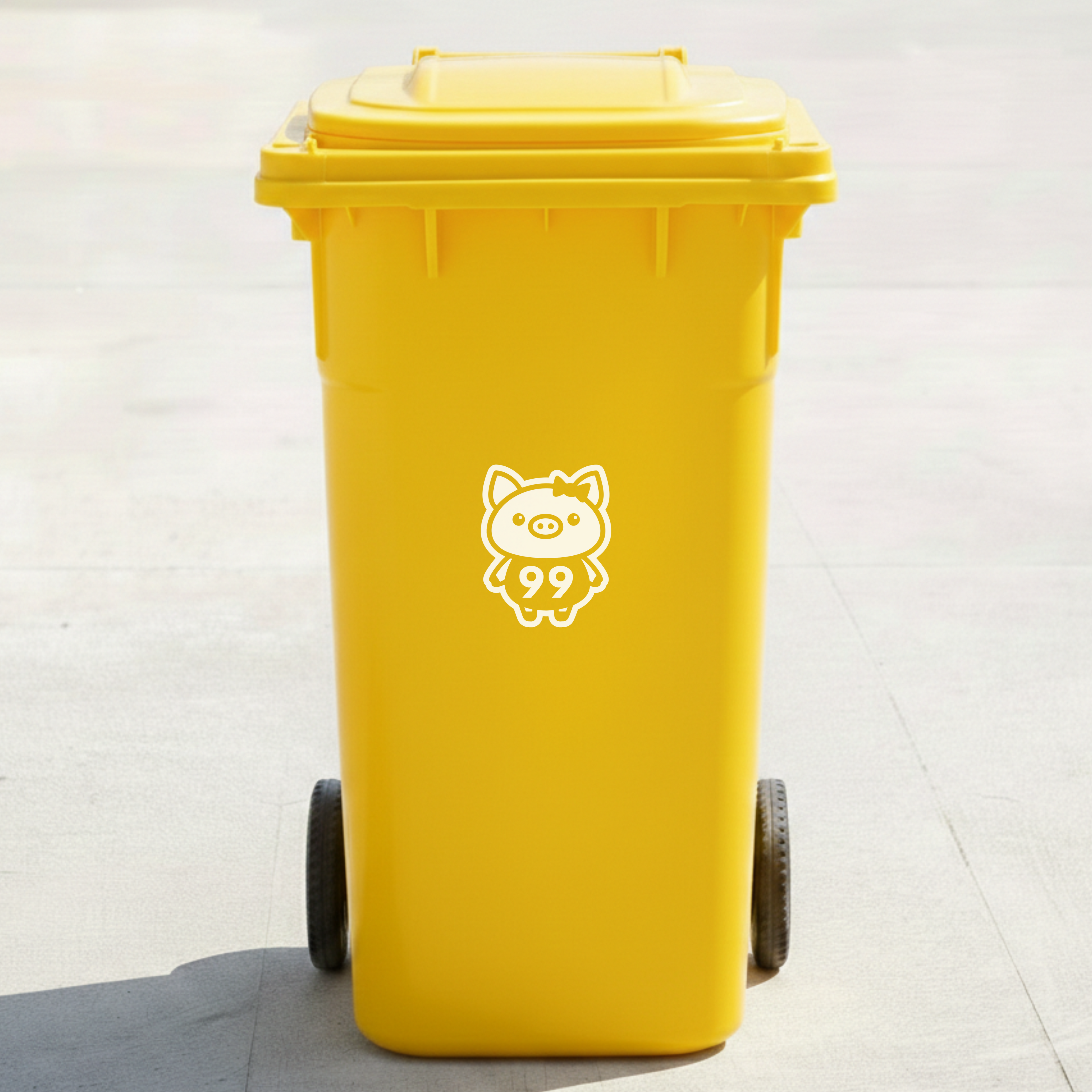 Piggy Bin Decal Sticker with Personalised House Number