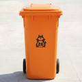 Yoga Shiba Inu Bin Decal Sticker with Personalised House Number