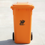 Mouse Bin Decal Sticker with Personalised House Number