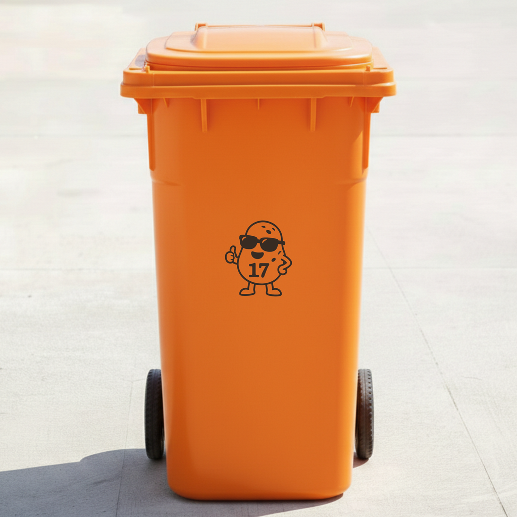Potato Bin Decal Sticker with Personalised House Number