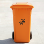 Moose Bin Decal Sticker with Personalised House Number