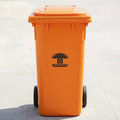 Hamburger Bin Decal Sticker with Personalised House Number & Street Name