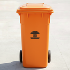 Hamburger Bin Decal Sticker with Personalised House Number & Street Name