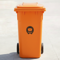 Hedgehog Bin Decal Sticker with Personalised House Number