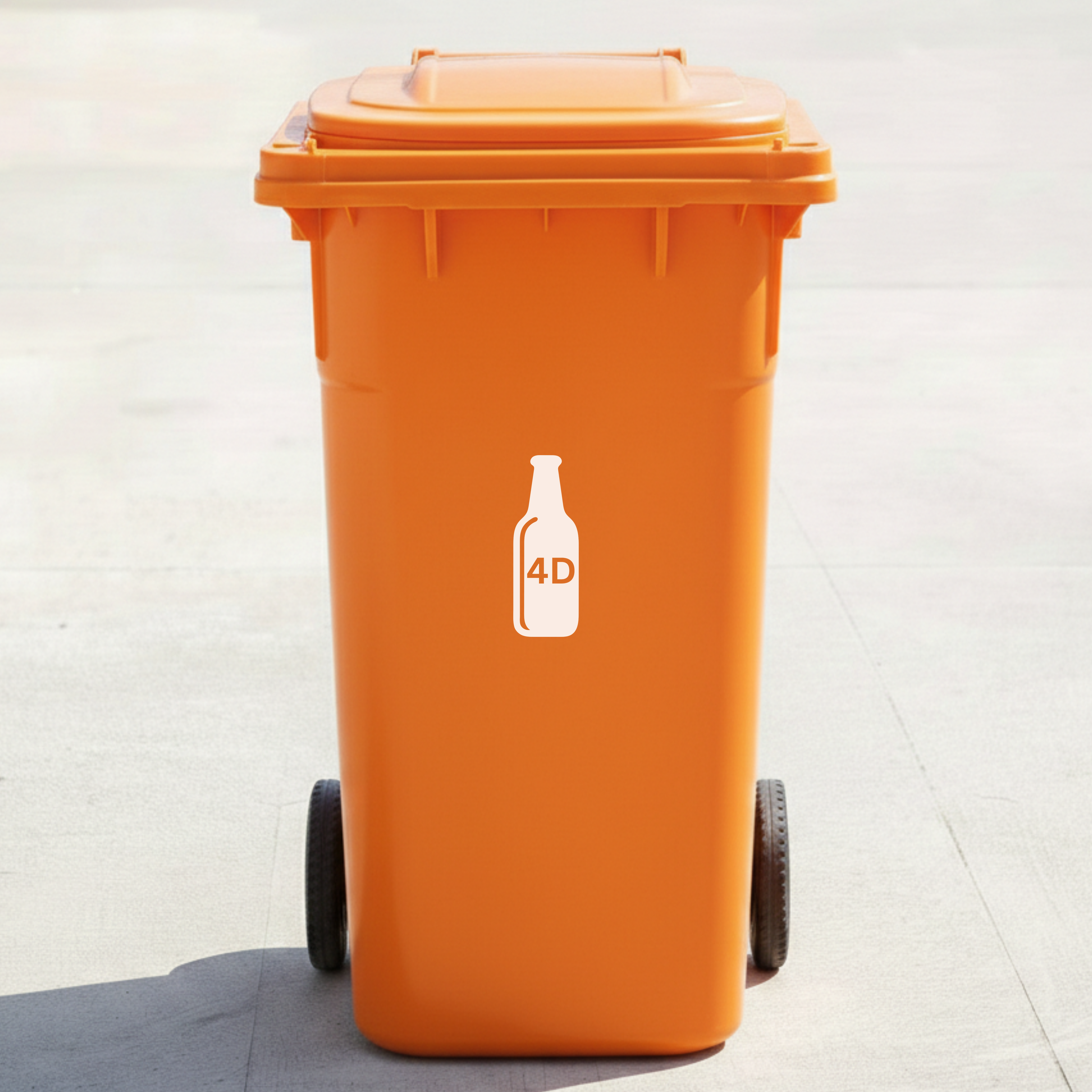 Beer Bottle Bin Decal Sticker with Personalised House Number